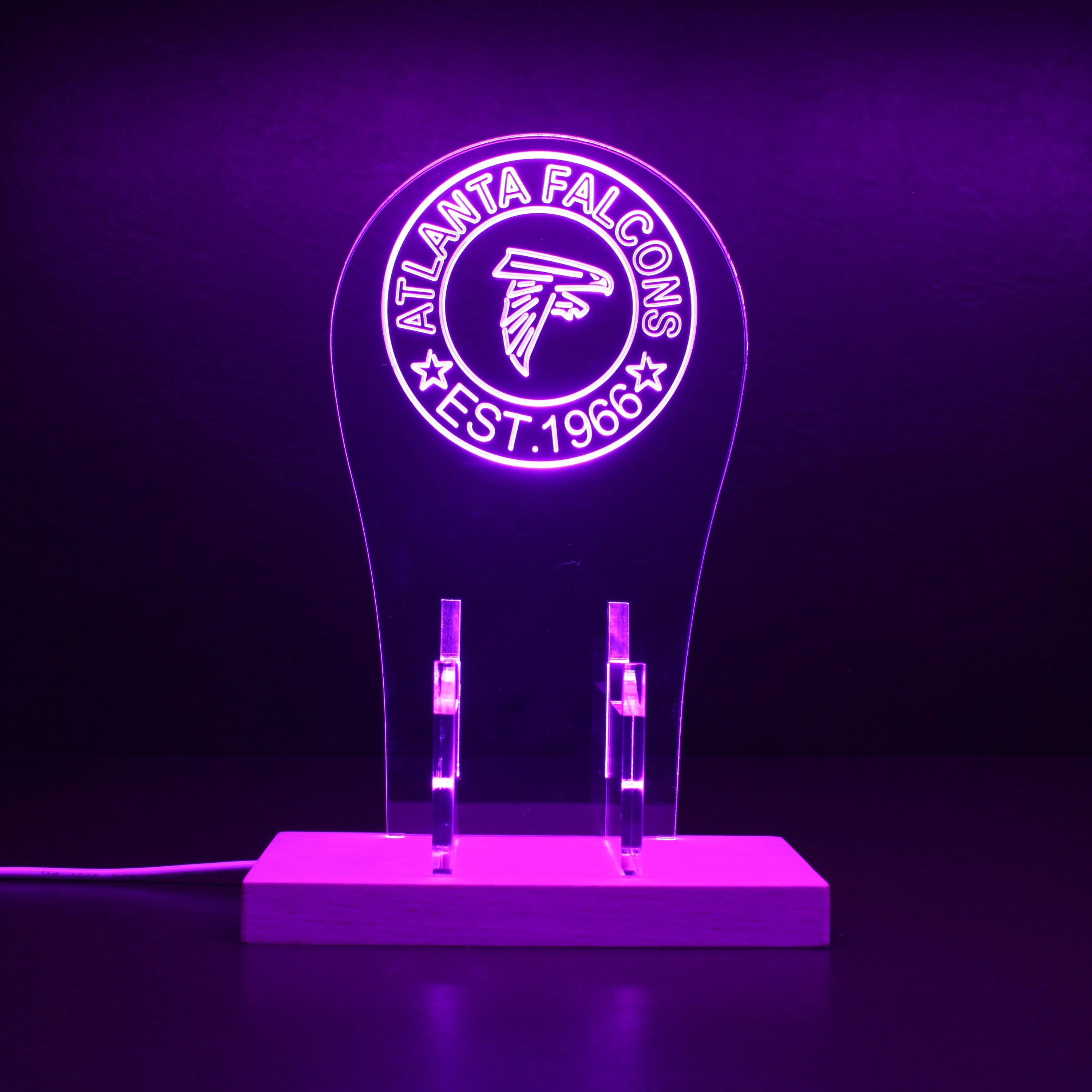Custom Your Sport Team Atlanta Falcons Est. 1966 RGB LED Gaming Headset Controller Stand - Image 4