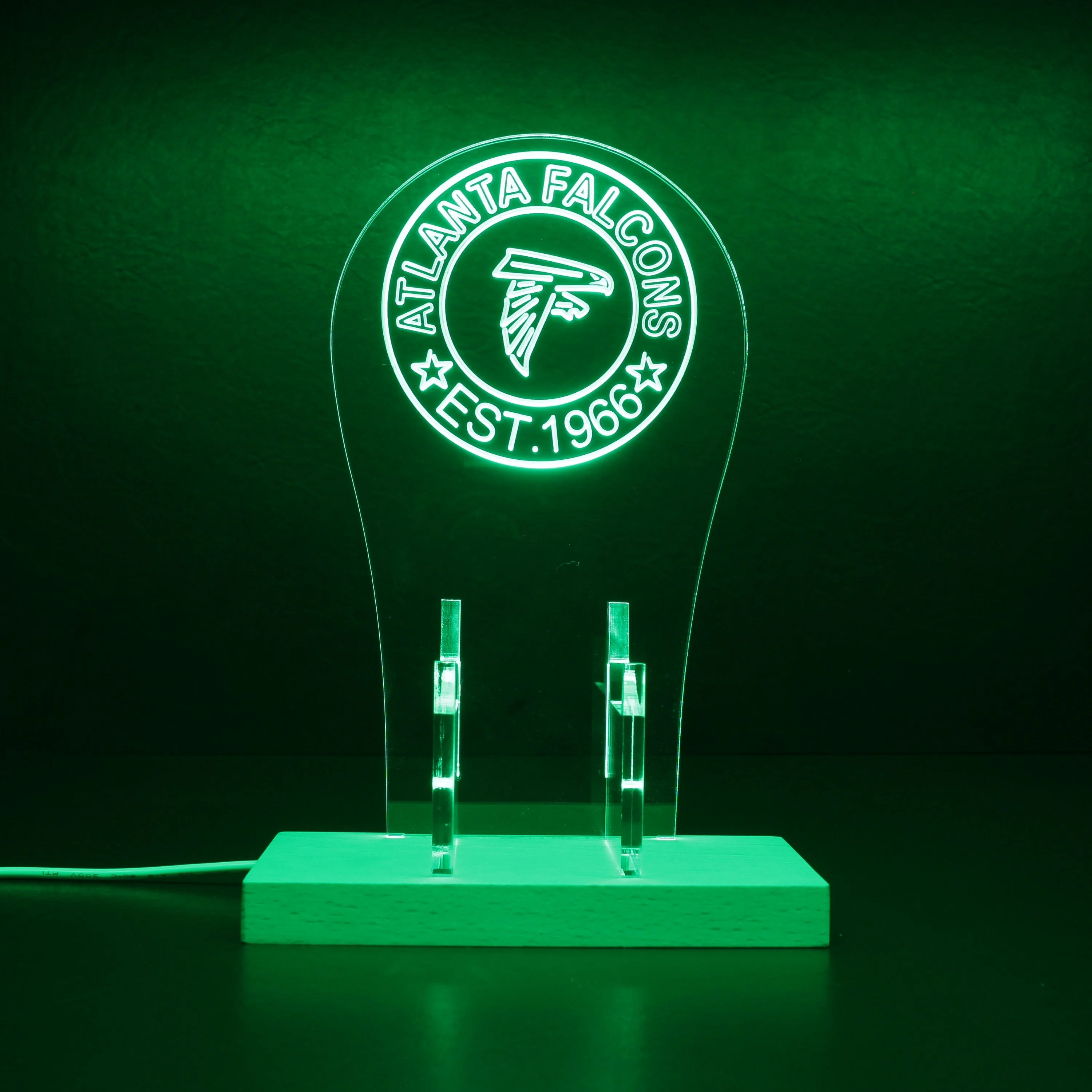 Custom Your Sport Team Atlanta Falcons Est. 1966 RGB LED Gaming Headset Controller Stand - Image 5