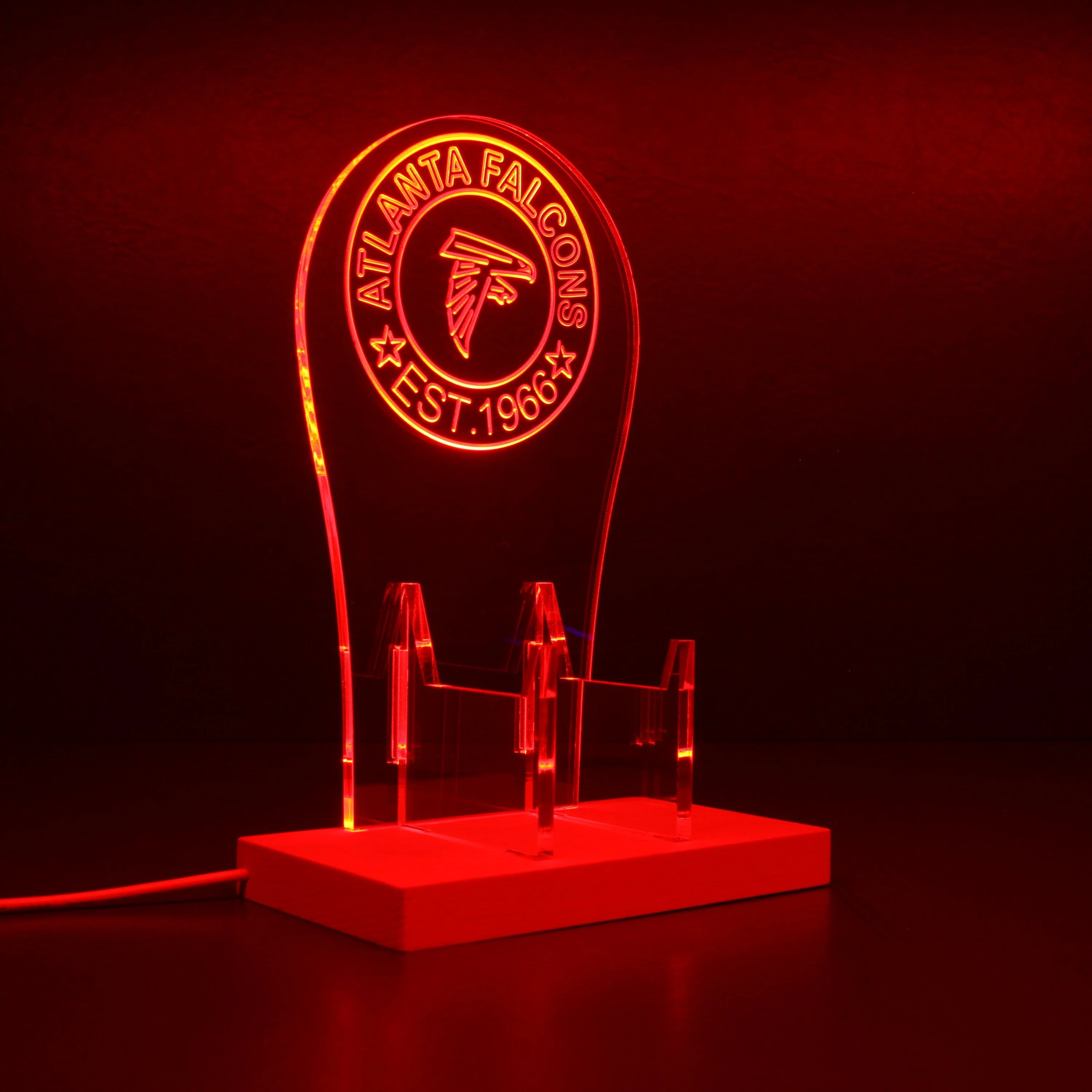 Custom Your Sport Team Atlanta Falcons Est. 1966 RGB LED Gaming Headset Controller Stand - Image 7