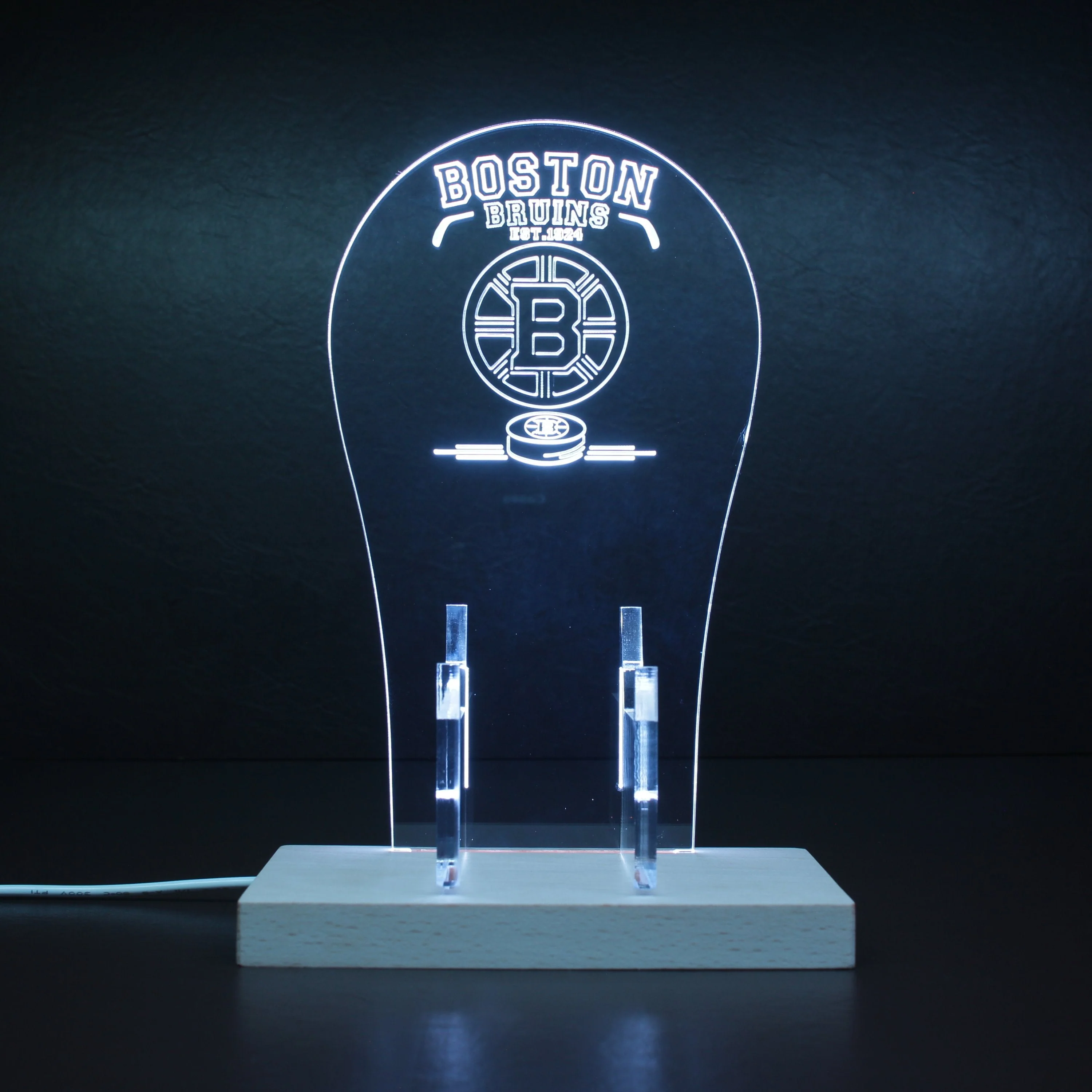 Boston Bruins Est. 1996 RGB LED Gaming Headset Controller Stand - Image 4
