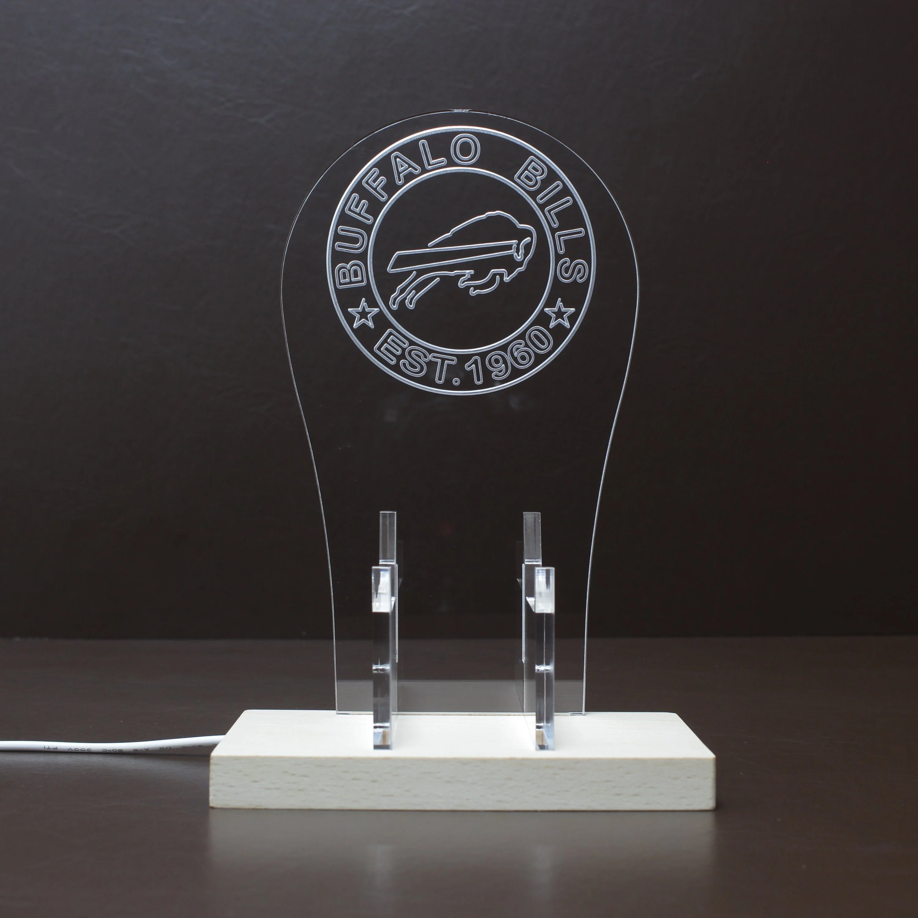 Custom Your Sport Team Buffalo Bills Est. 1960 RGB LED Gaming Headset Controller Stand - Image 8