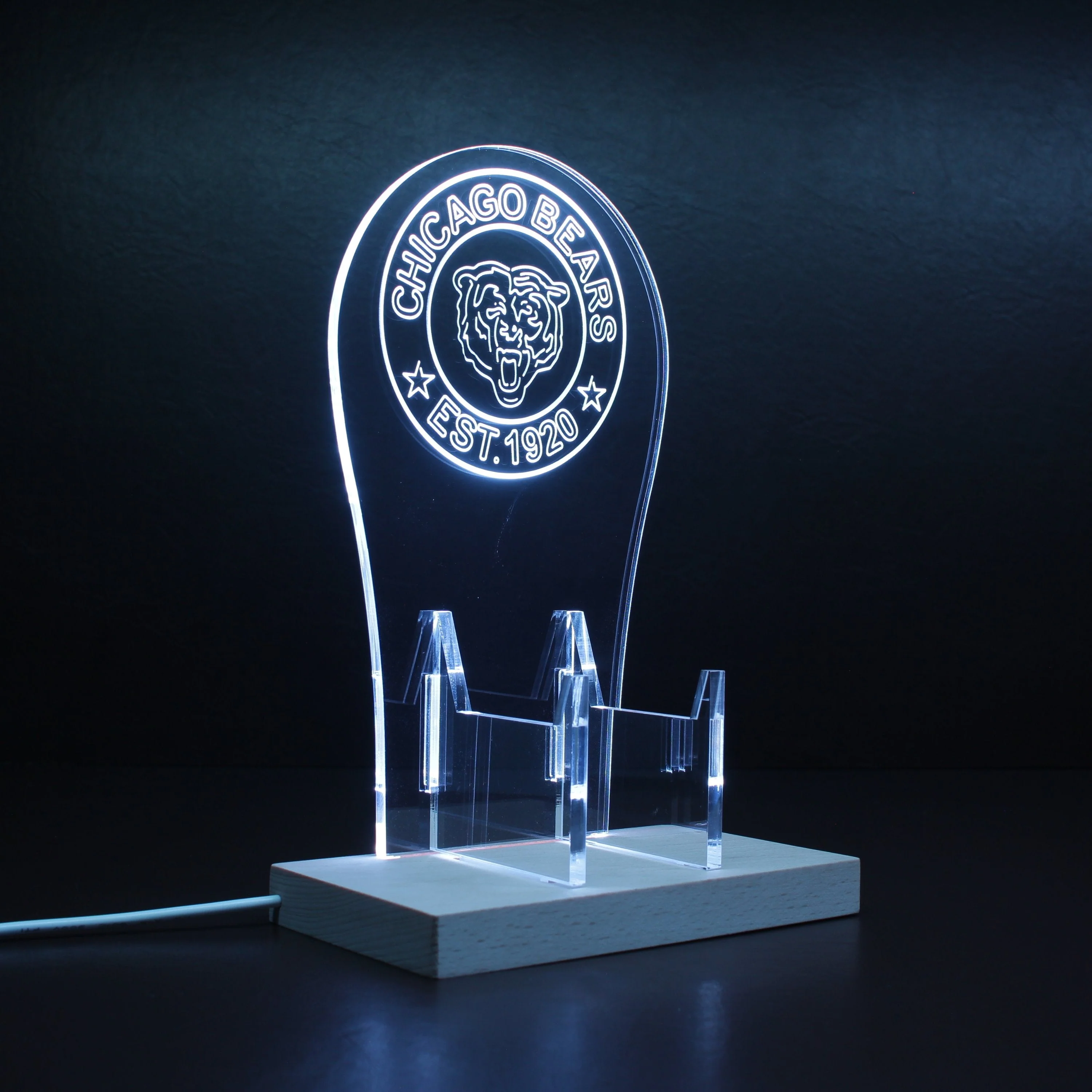 Chicago Bears Est. 1920 RGB LED Gaming Headset Controller Stand - Image 2