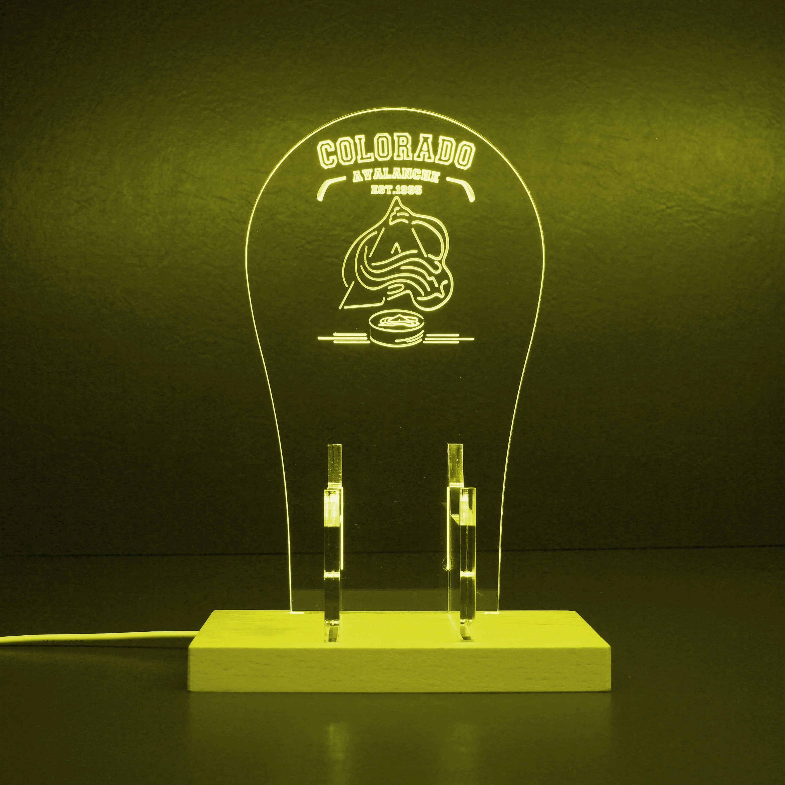 Custom Your Sport Team Colorado Avalanche Est. 1995 RGB LED Gaming Headset Controller Stand - Image 6