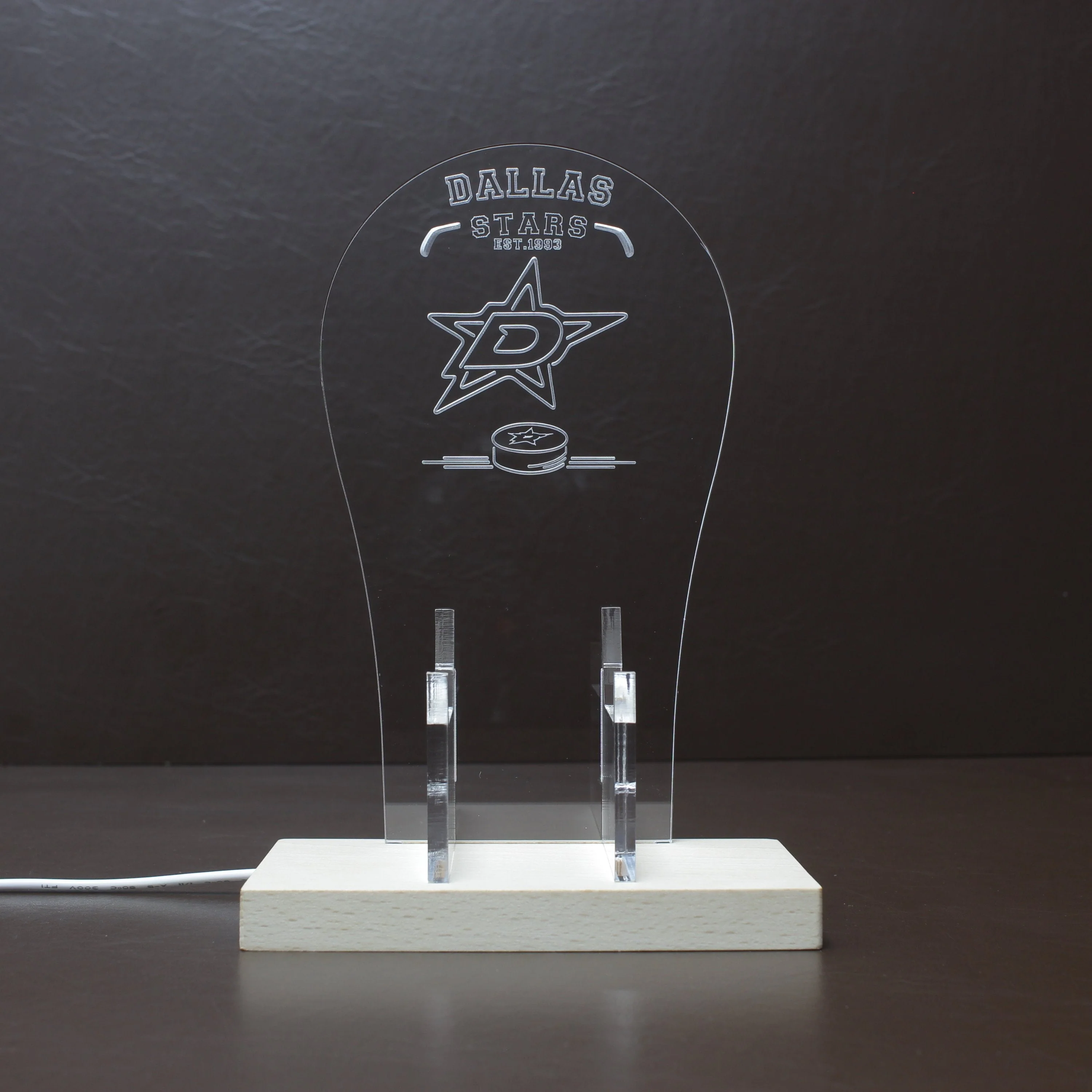 Custom Your Sport Team Dallas Stars Est 1993 Est. 1993 RGB LED Gaming Headset Controller Stand - Image 8