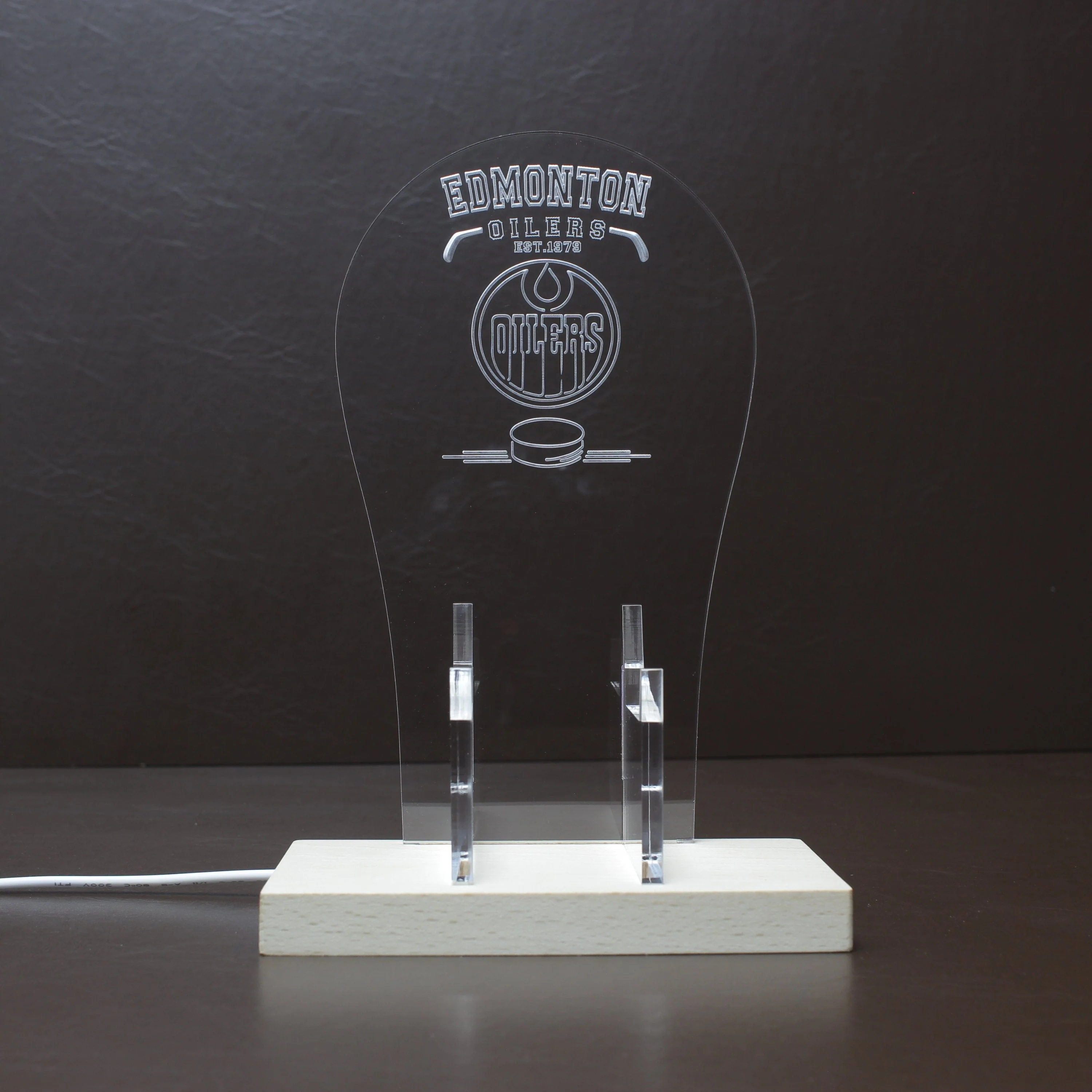 Custom Your Sport Team Edmonton Oilers Est. 1979 RGB LED Gaming Headset Controller Stand - Image 8