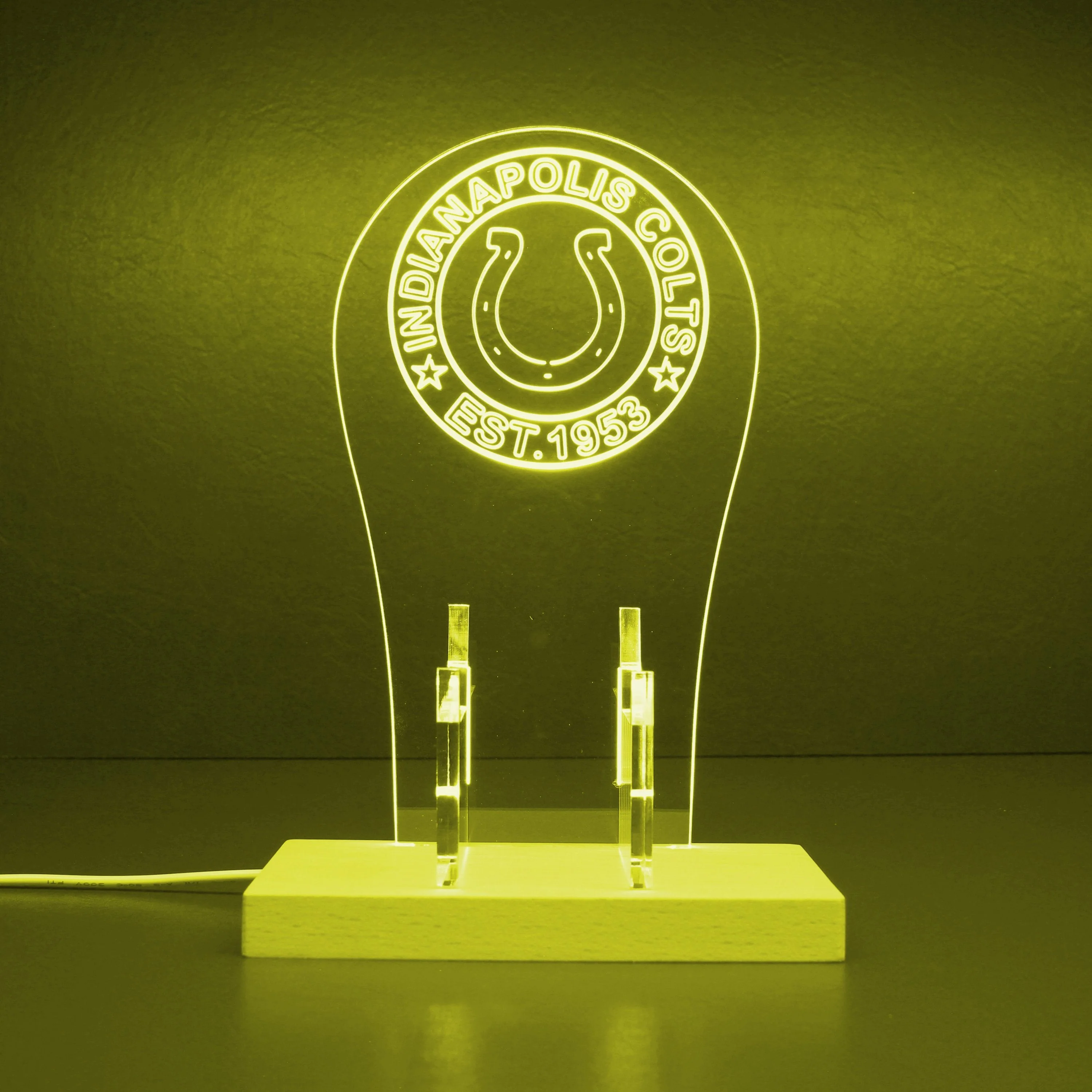 Custom Your Sport Team Indianapolis Colts Est. 1953 RGB LED Gaming Headset Controller Stand - Image 3