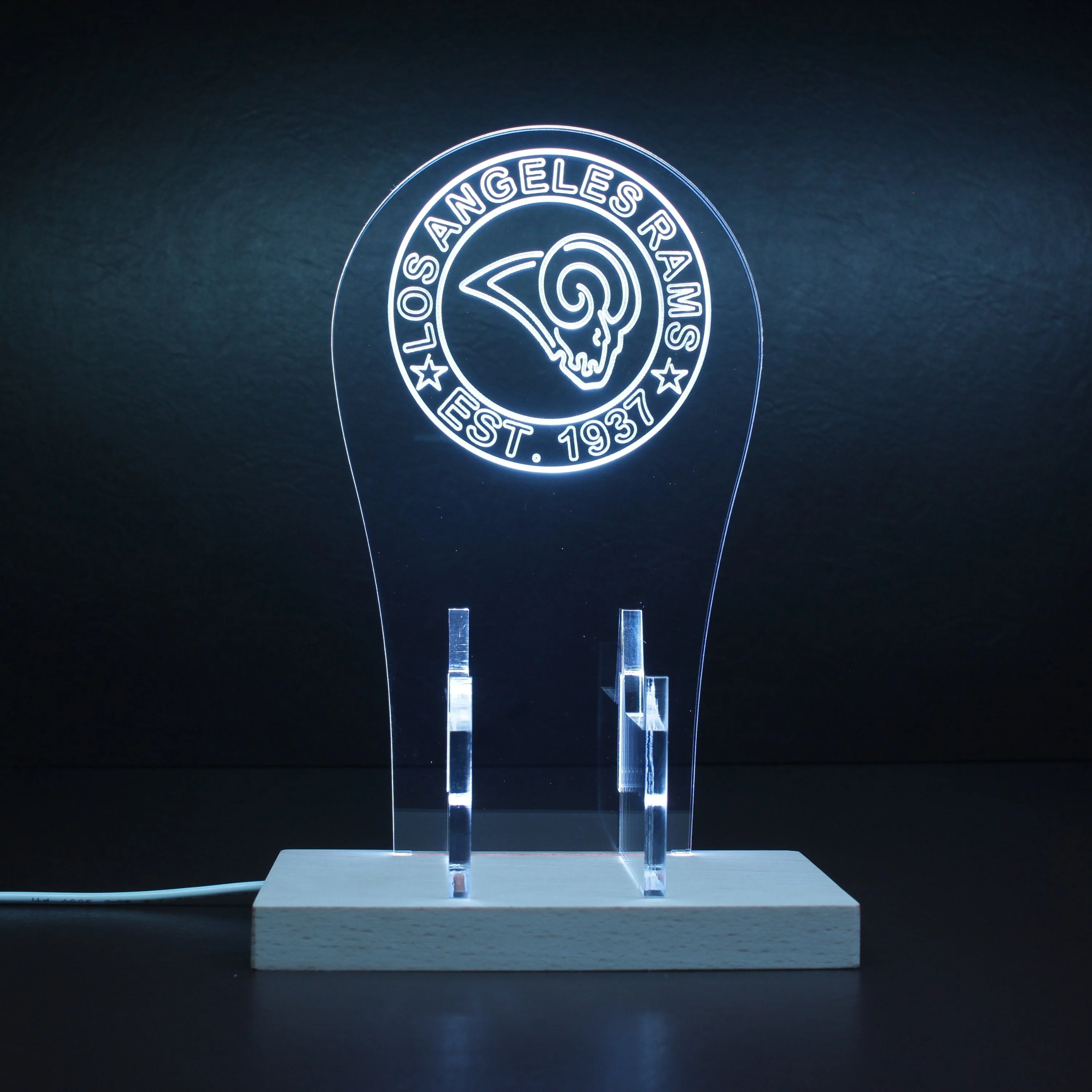 Los Angeles Rams RGB LED Gaming Headset Controller Stand - Image 3