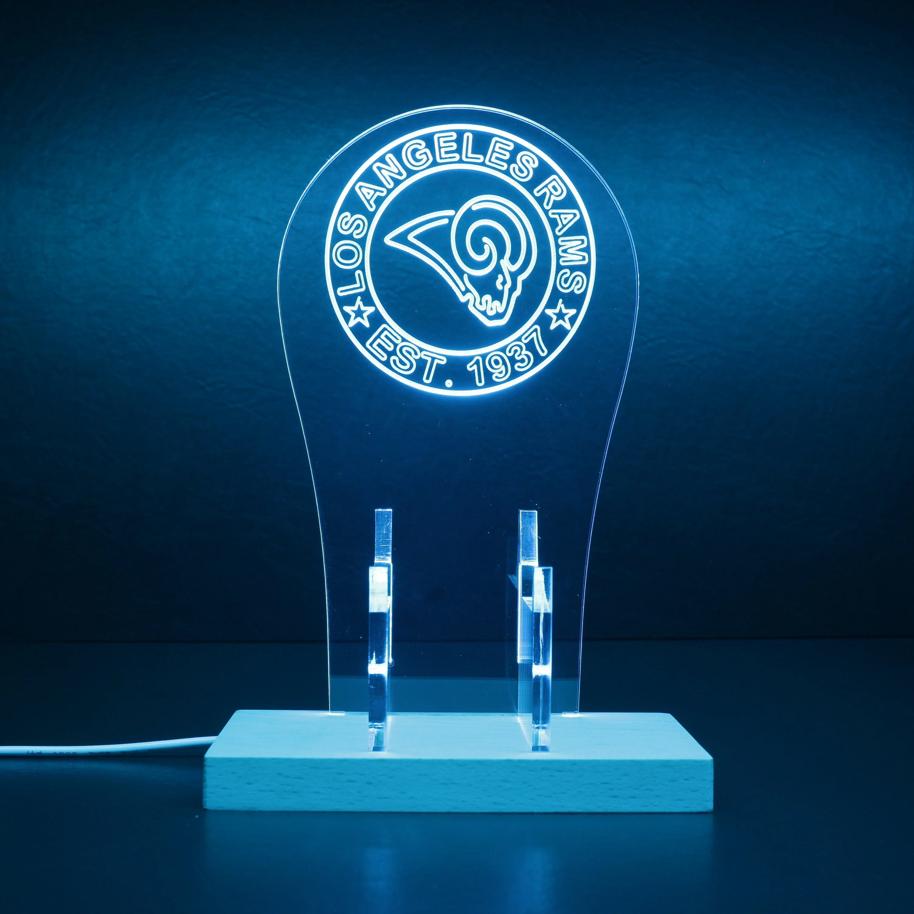 Los Angeles Rams RGB LED Gaming Headset Controller Stand - Image 4