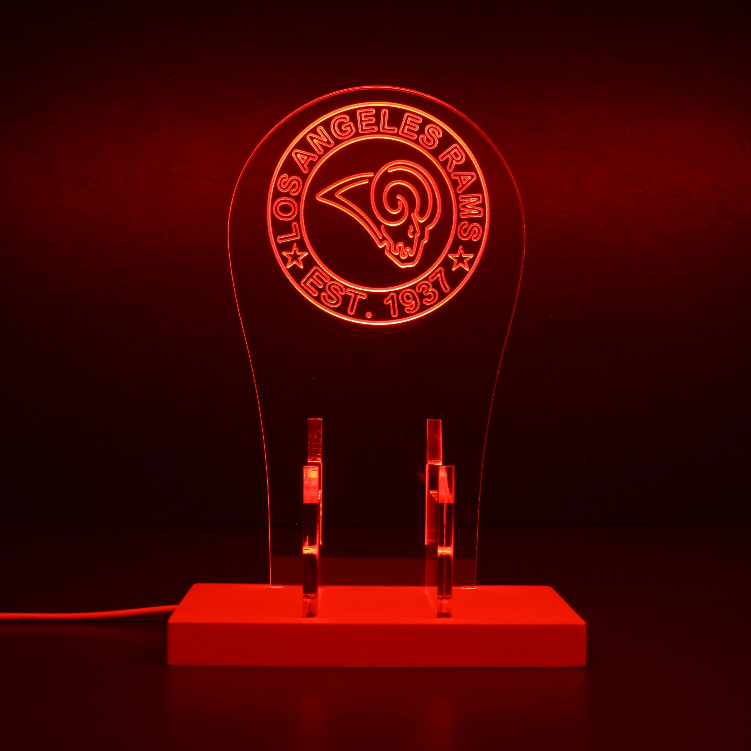 Los Angeles Rams RGB LED Gaming Headset Controller Stand - Image 5