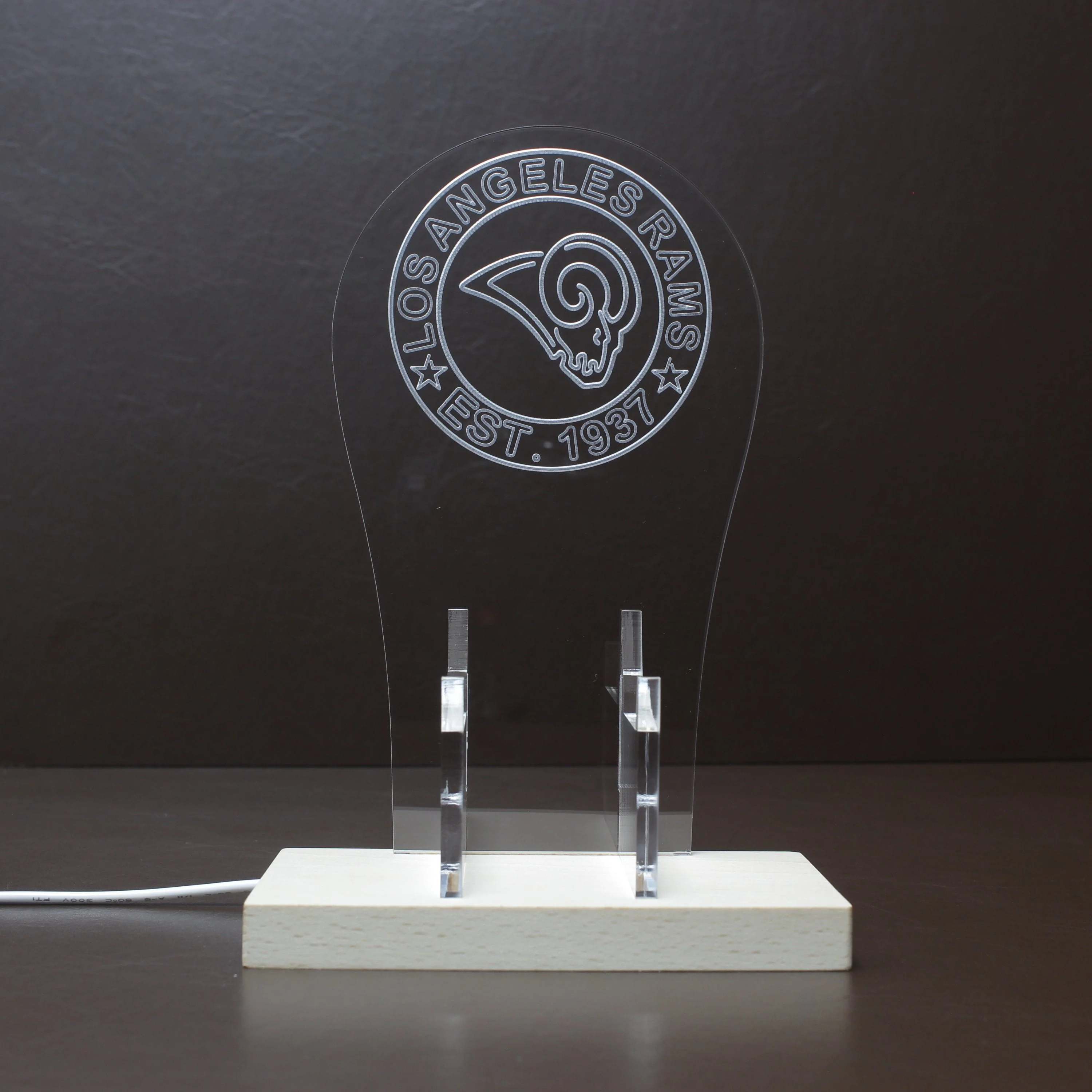 Los Angeles Rams RGB LED Gaming Headset Controller Stand - Image 8