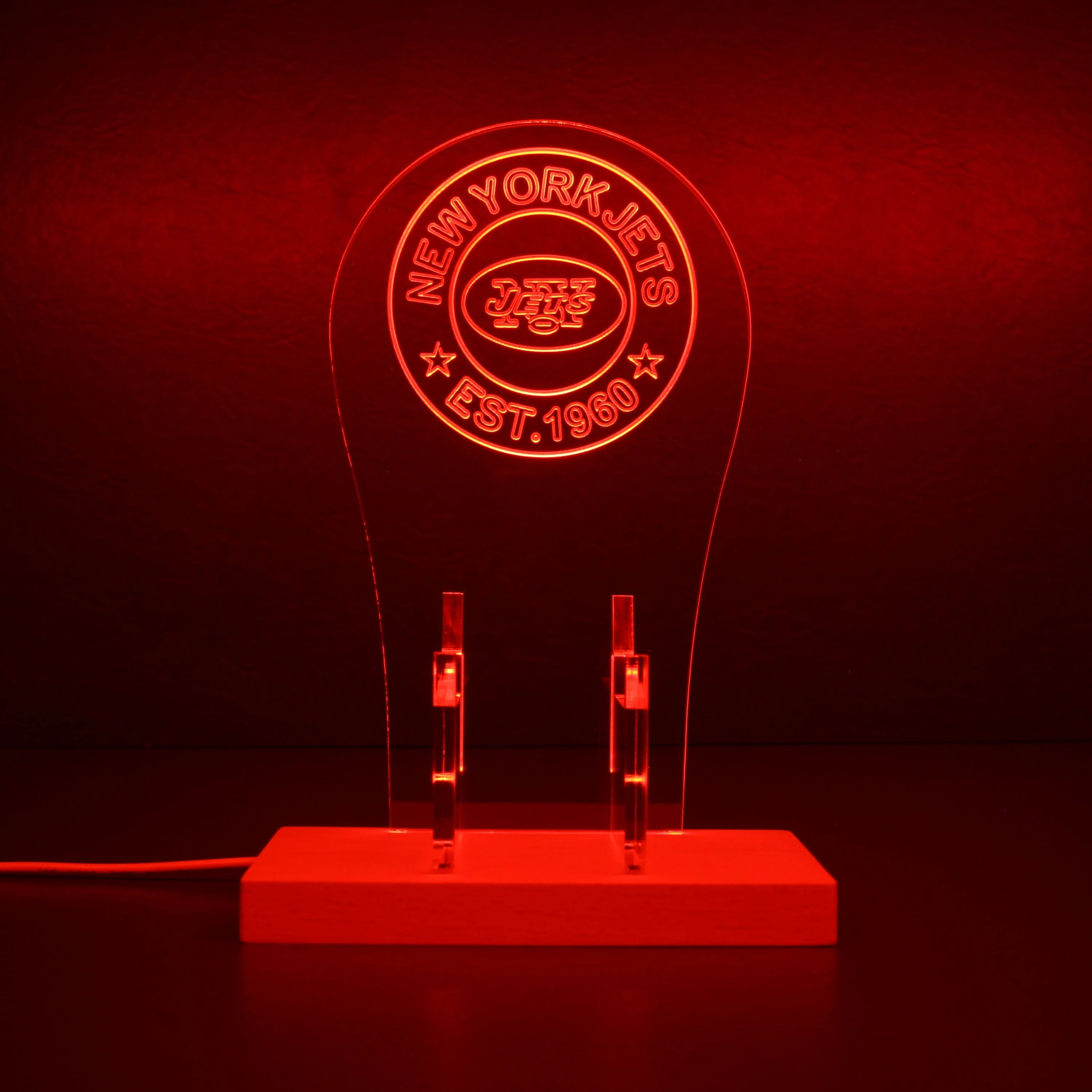Custom Your Sport Team New York Jets Est. 1960 RGB LED Gaming Headset Controller Stand - Image 5