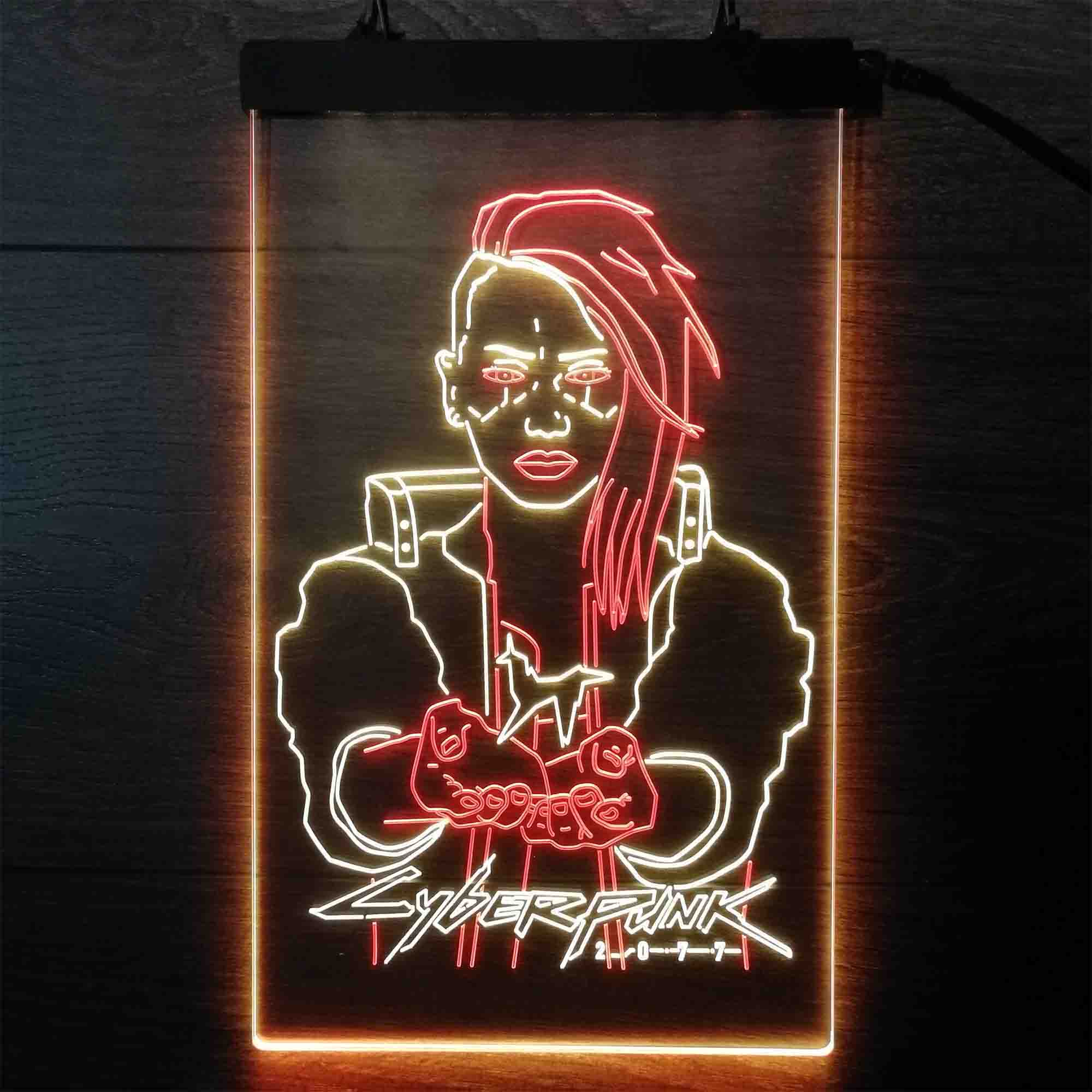 Cyberpunk 2077 female V Game Room Neon-Like LED Sign