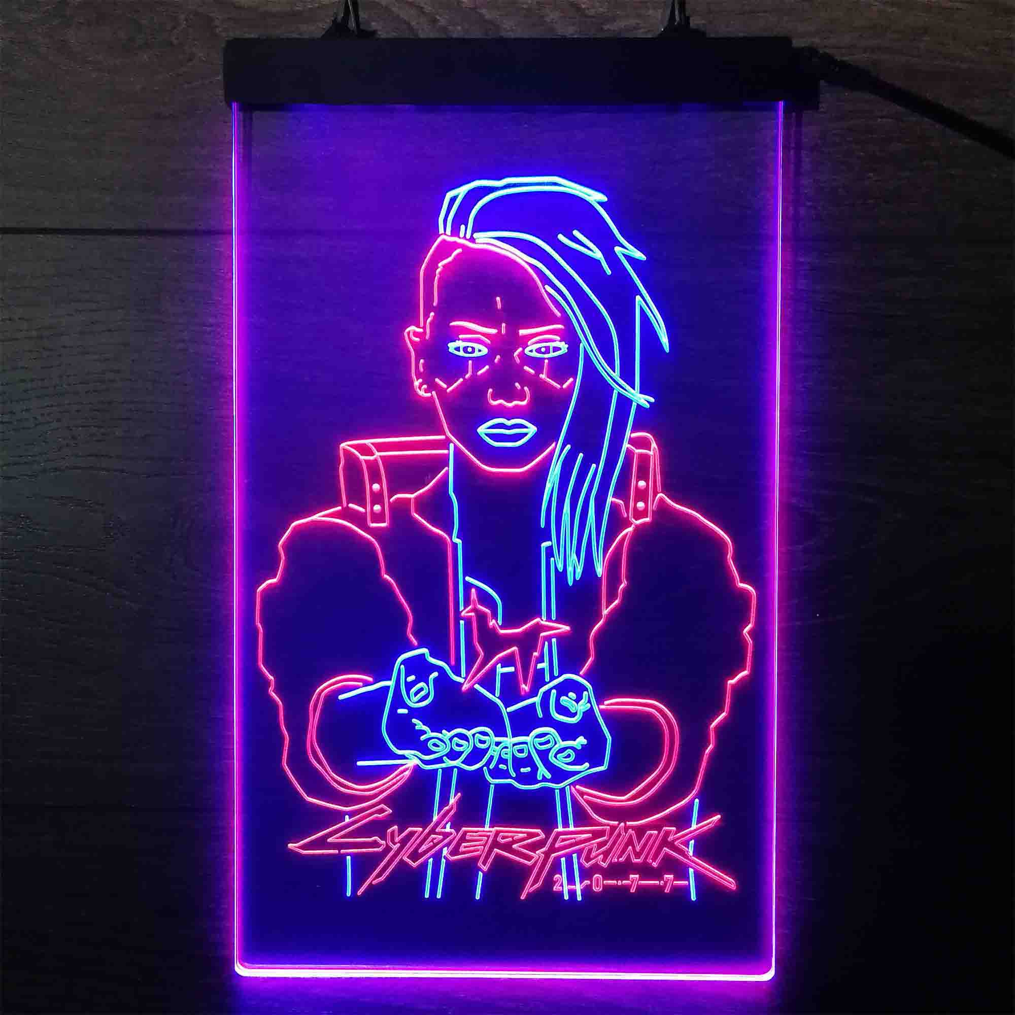 Cyberpunk 2077 female V Game Room Neon-Like LED Sign - Image 11