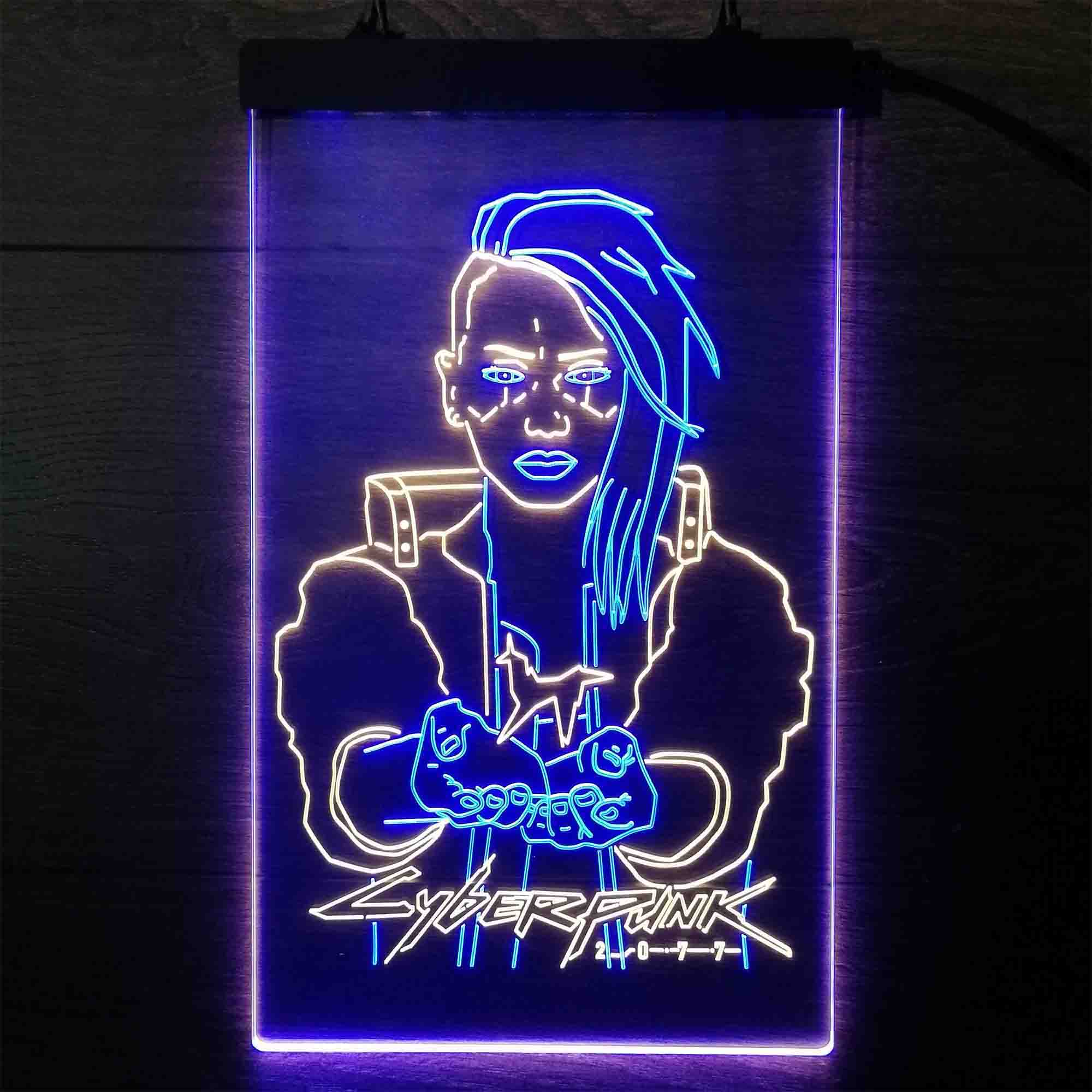 Cyberpunk 2077 female V Game Room Neon-Like LED Sign - Image 12