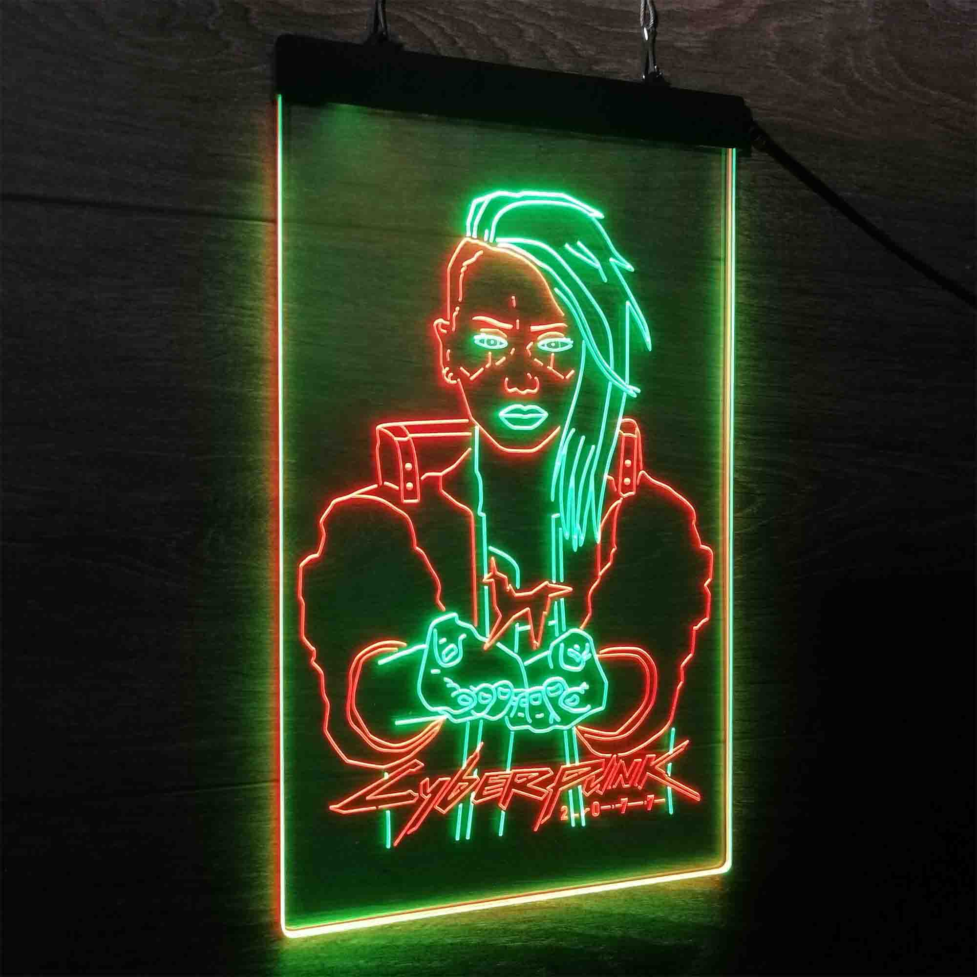Cyberpunk 2077 female V Game Room Neon-Like LED Sign - Image 26