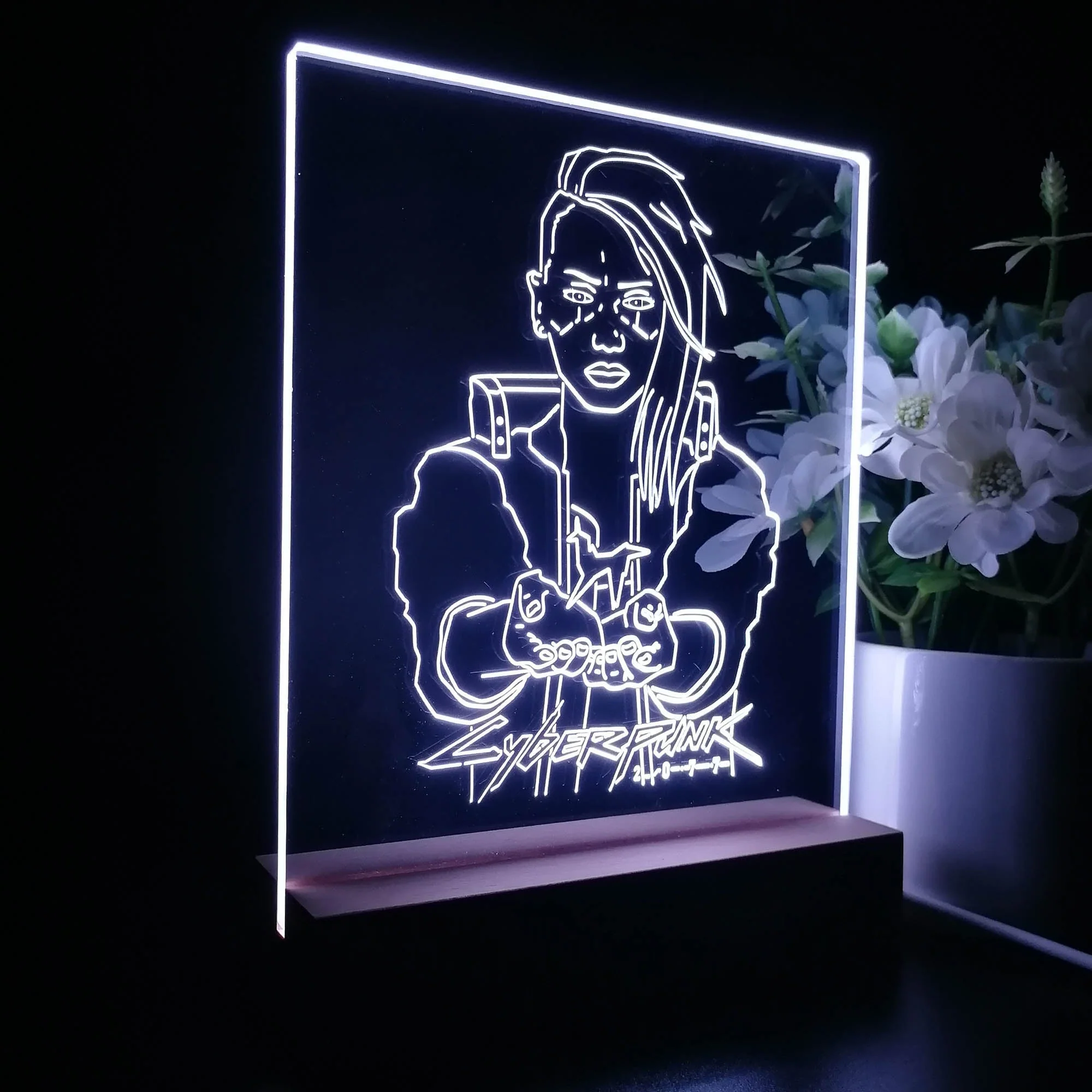 Cyberpunk 2077 Johnny Game Room LED Sign Lamp Display - Image 7