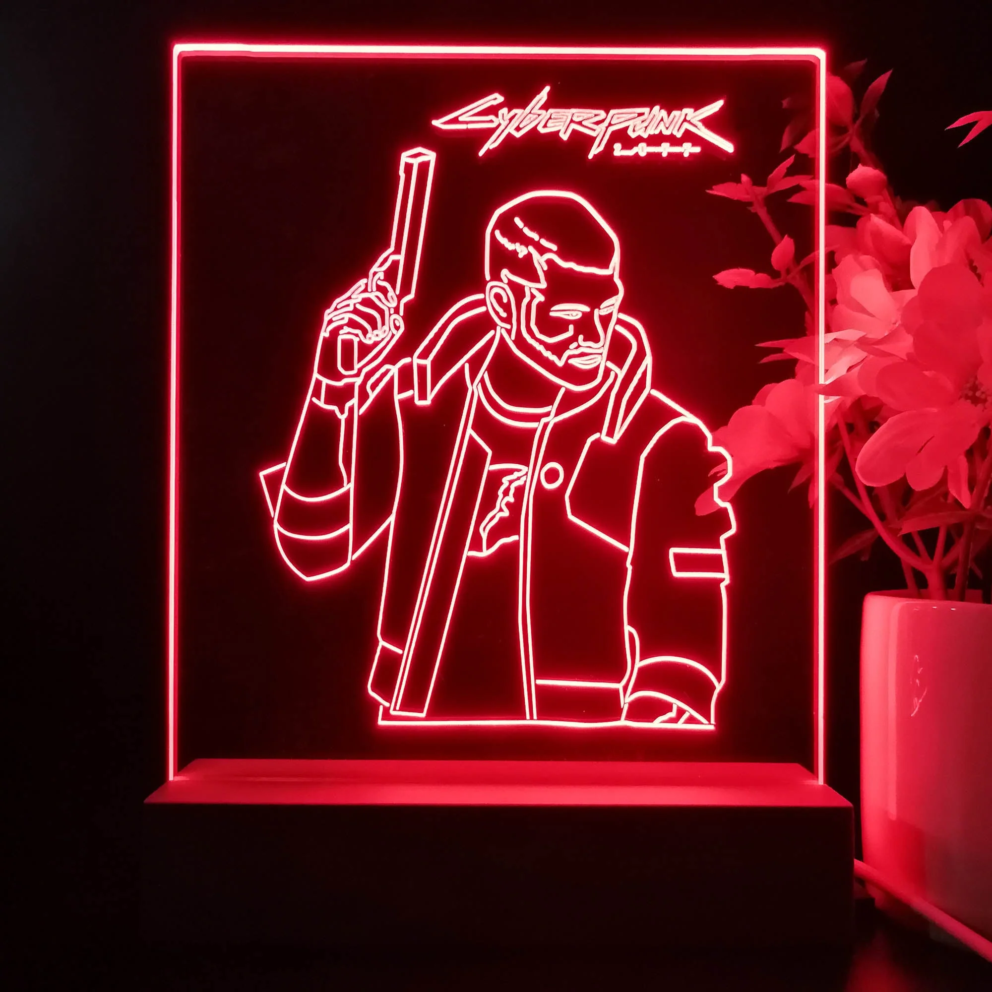 Cyberpunk 2077 Edgerunner Game Room LED Sign Lamp Display - Image 3