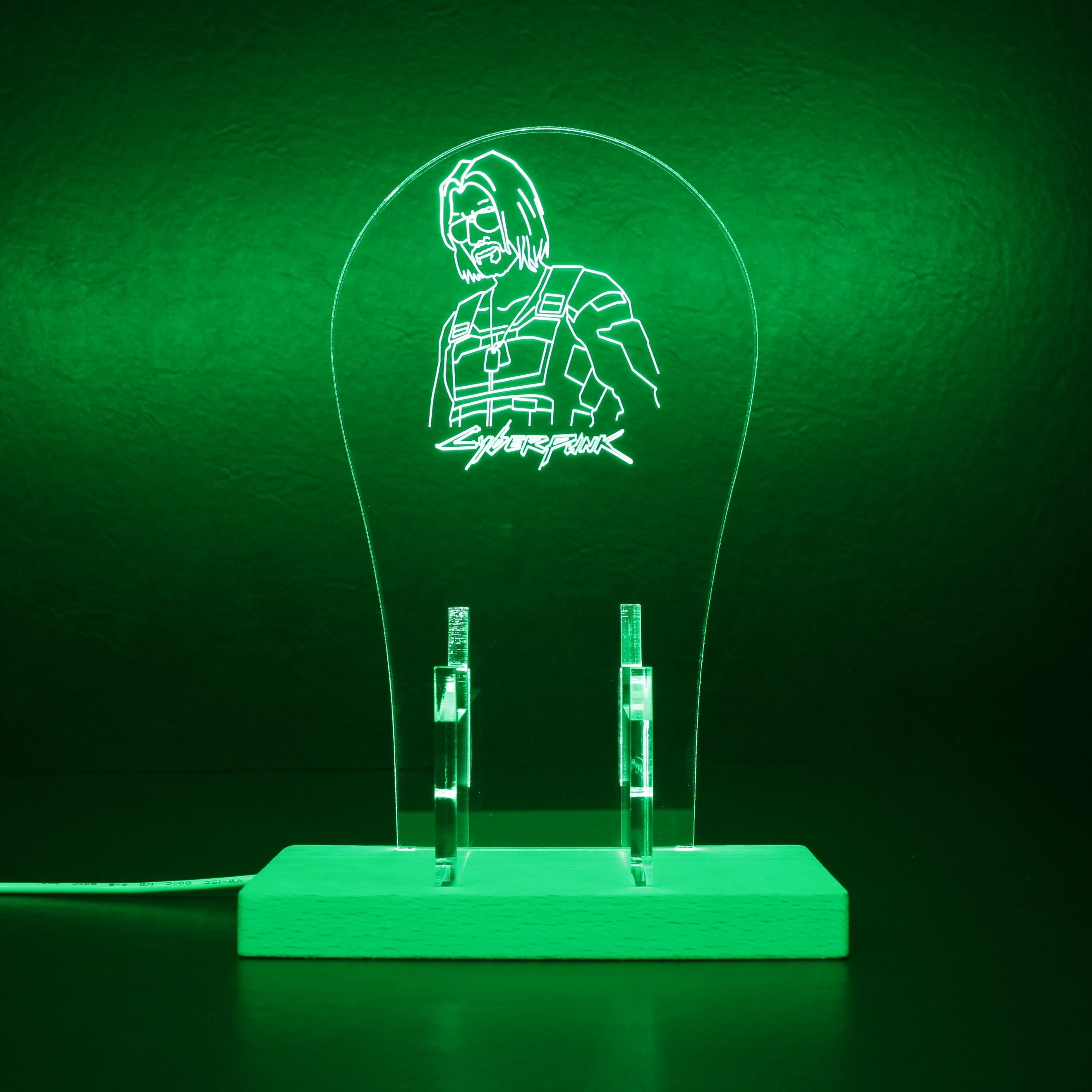 Cyberpunk 2077 Johnny Silverhand LED Gaming Headset Controller Stand - Image 6