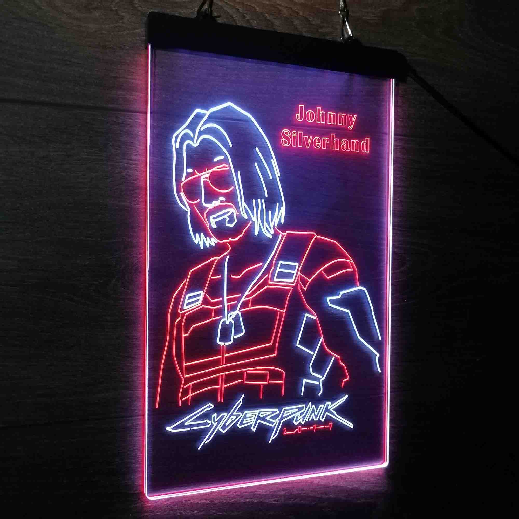 Cyberpunk 2077 Johnny Silverhand Game Room Neon Light LED Sign - Image 24