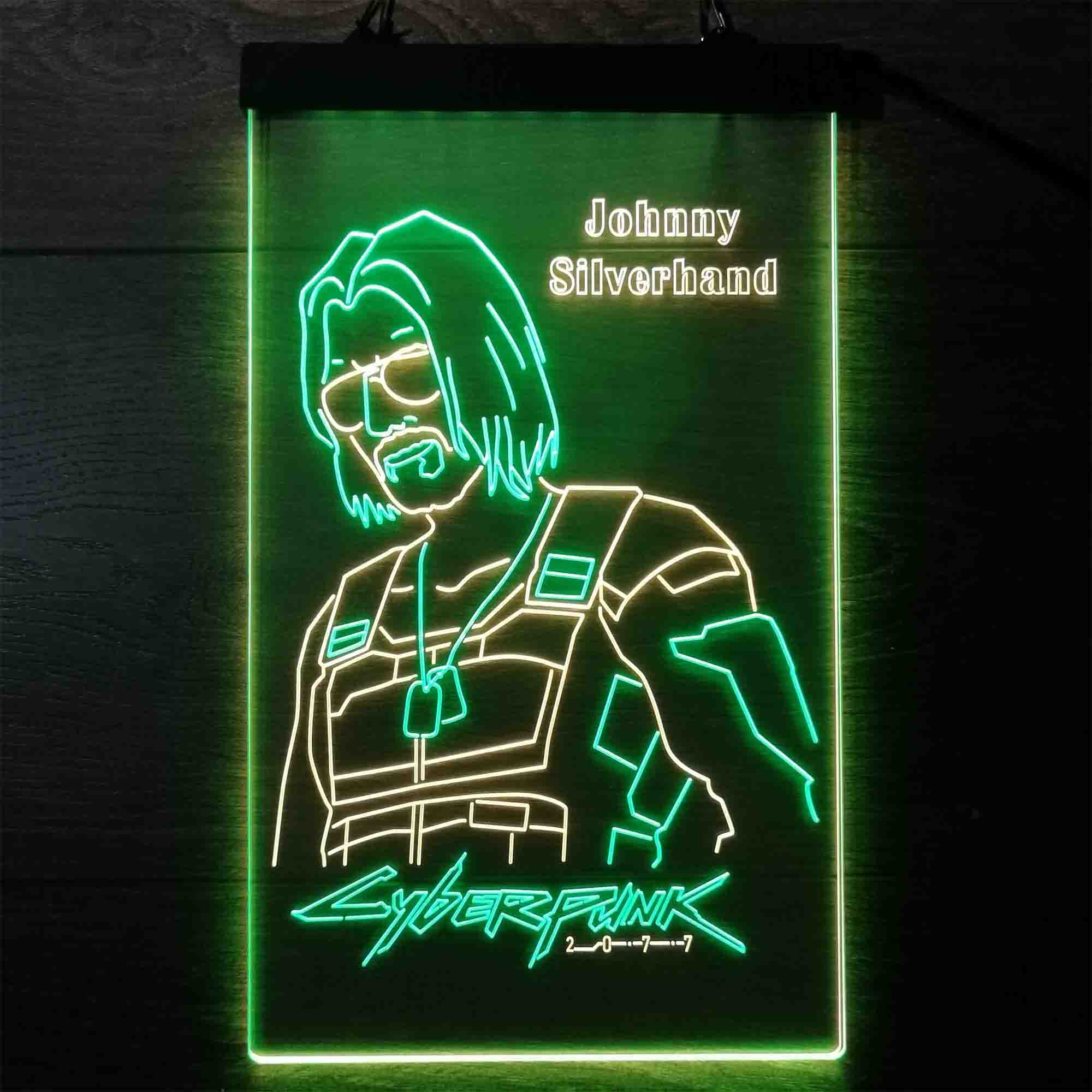 Cyberpunk 2077 Johnny Silverhand Game Room Neon Light LED Sign - Image 4