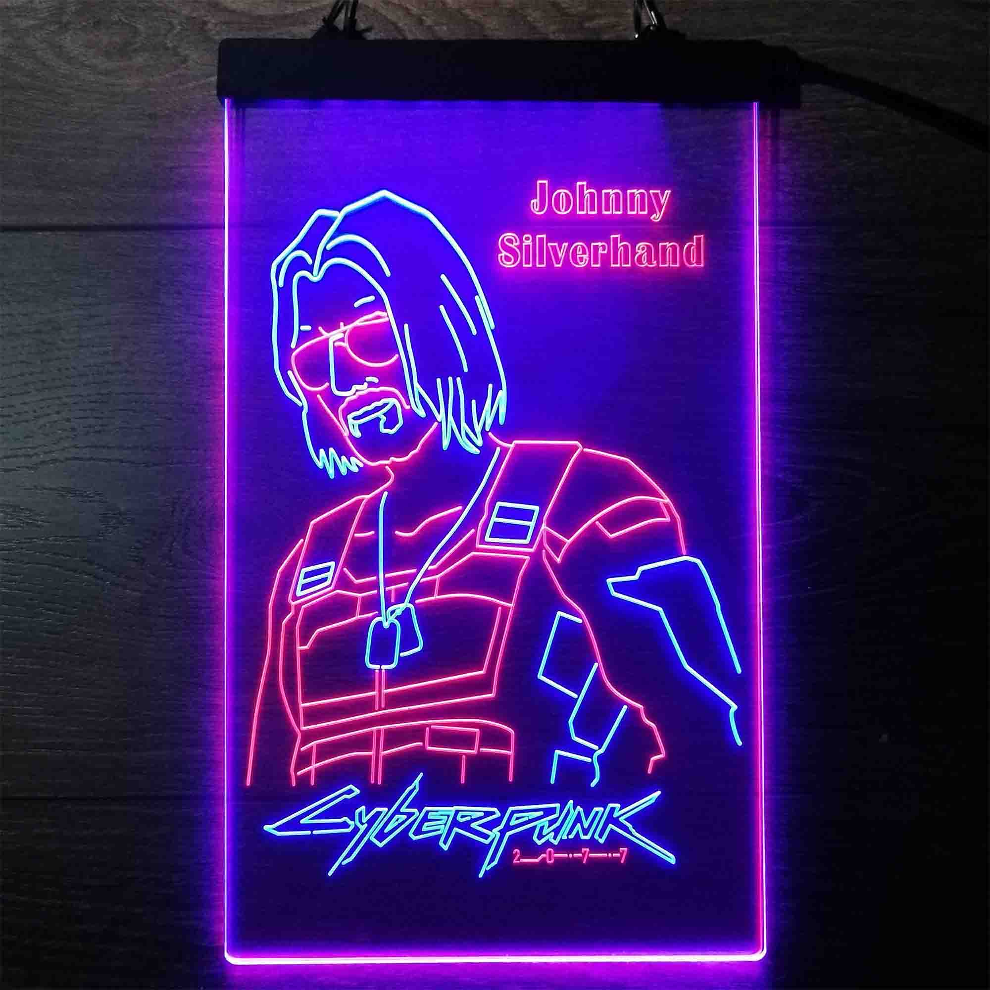 Cyberpunk 2077 Johnny Silverhand Game Room Neon Light LED Sign - Image 5