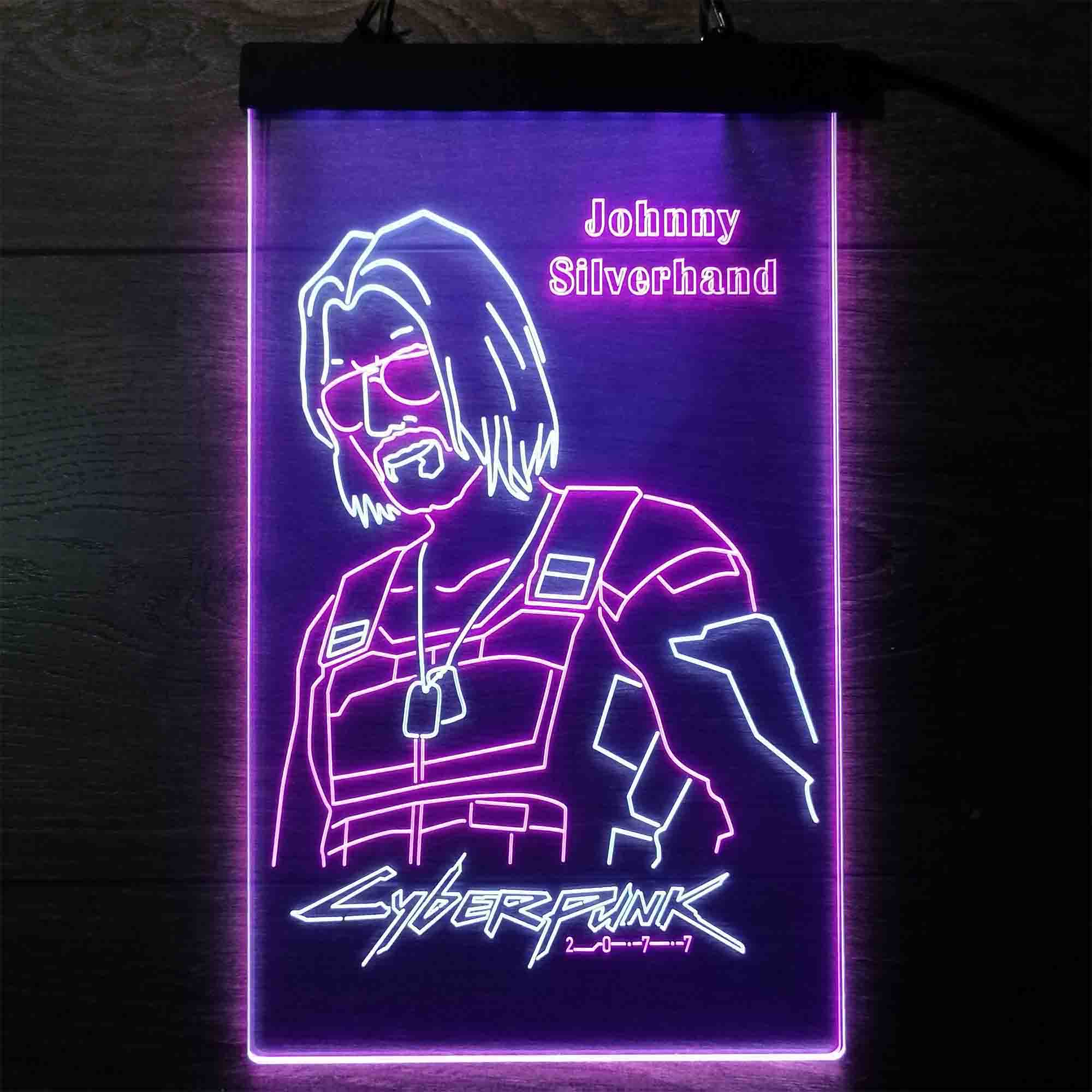 Cyberpunk 2077 Johnny Silverhand Game Room Neon Light LED Sign - Image 7