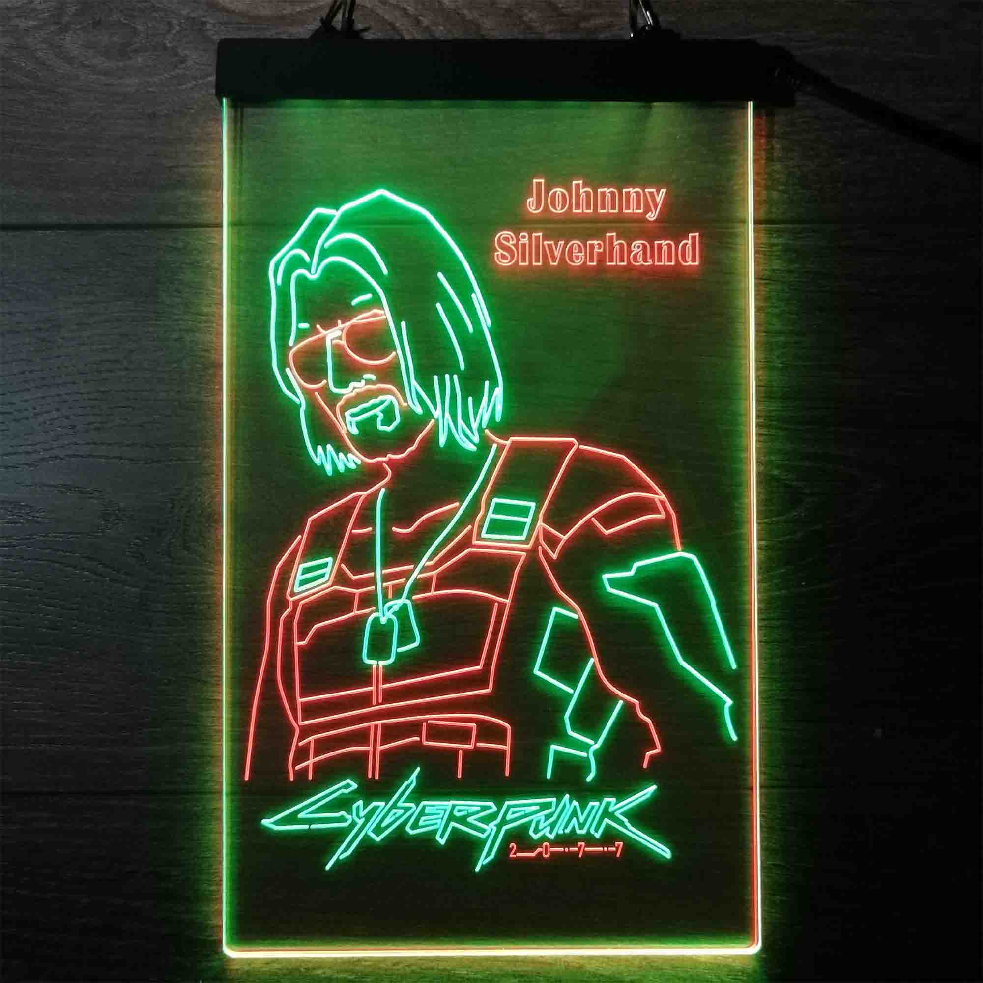 Cyberpunk 2077 Johnny Silverhand Game Room Neon Light LED Sign - Image 9