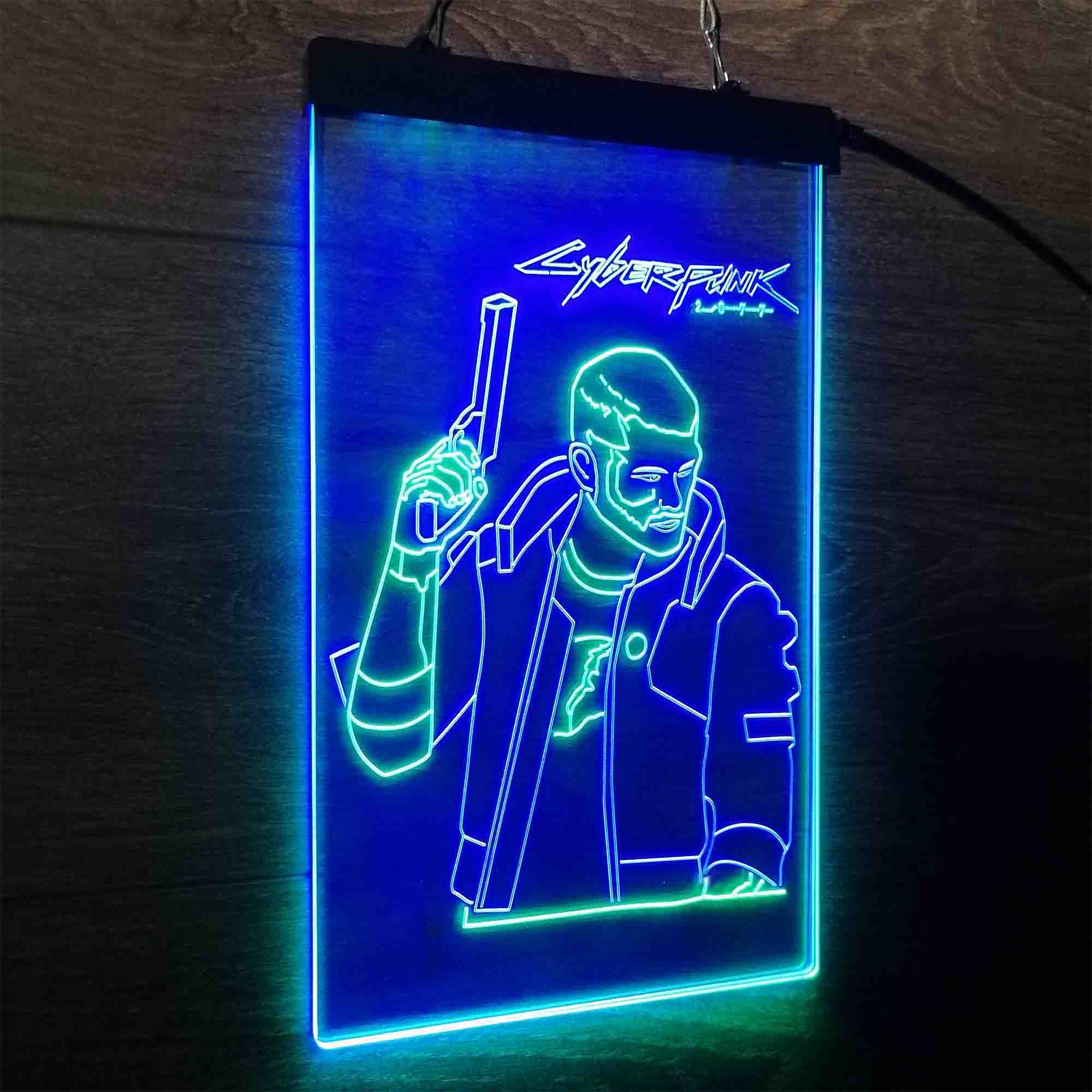 Cyberpunk 2077 Male V Game Room Neon LED Sign - Image 14