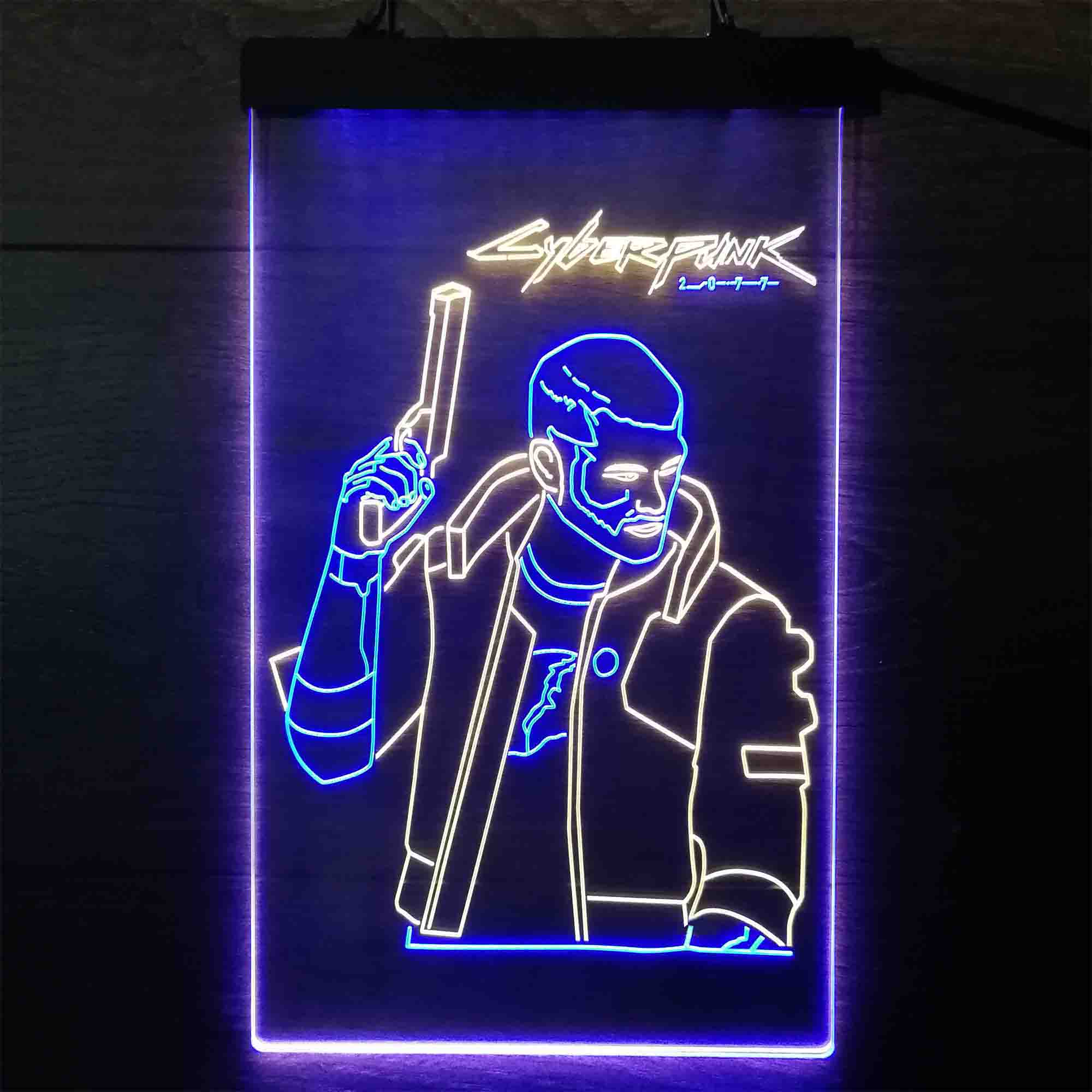 Cyberpunk 2077 Male V Game Room Neon LED Sign - Image 2
