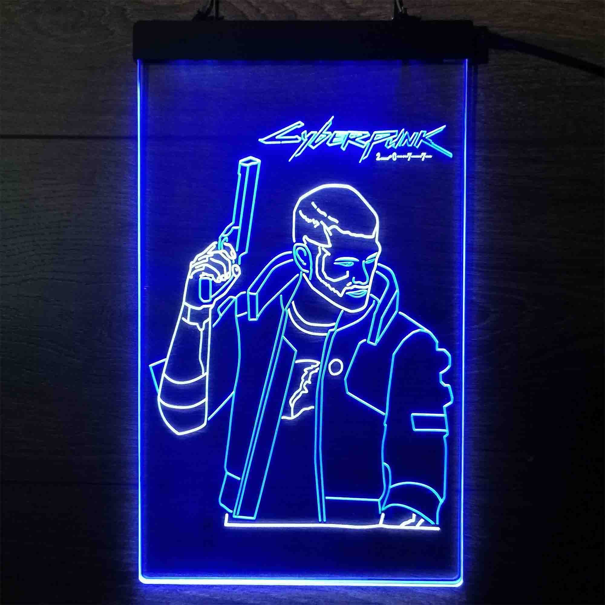 Cyberpunk 2077 Male V Game Room Neon LED Sign - Image 5