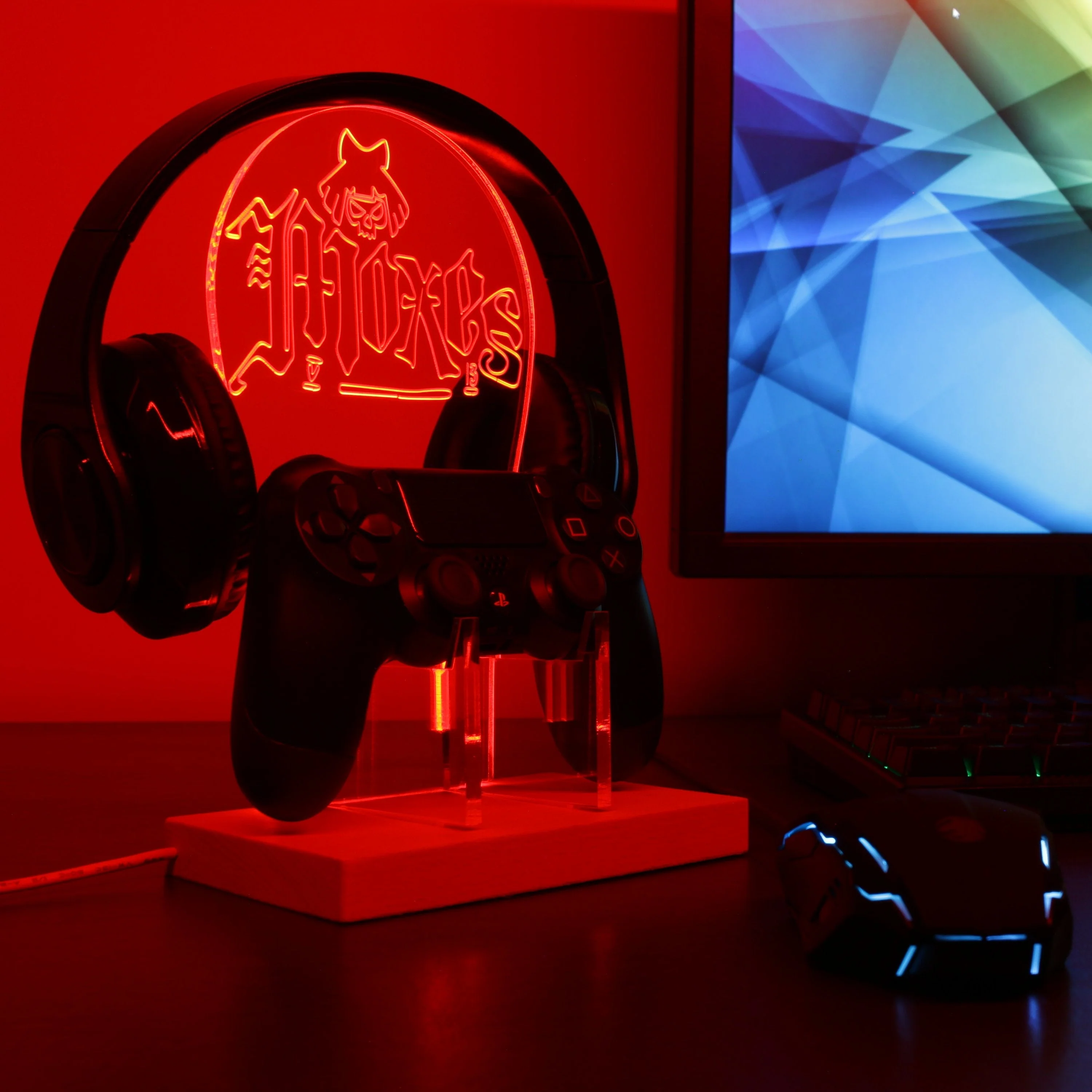 Cyberpunk 2077 Moxes LED Gaming Headset Controller Stand - Image 2