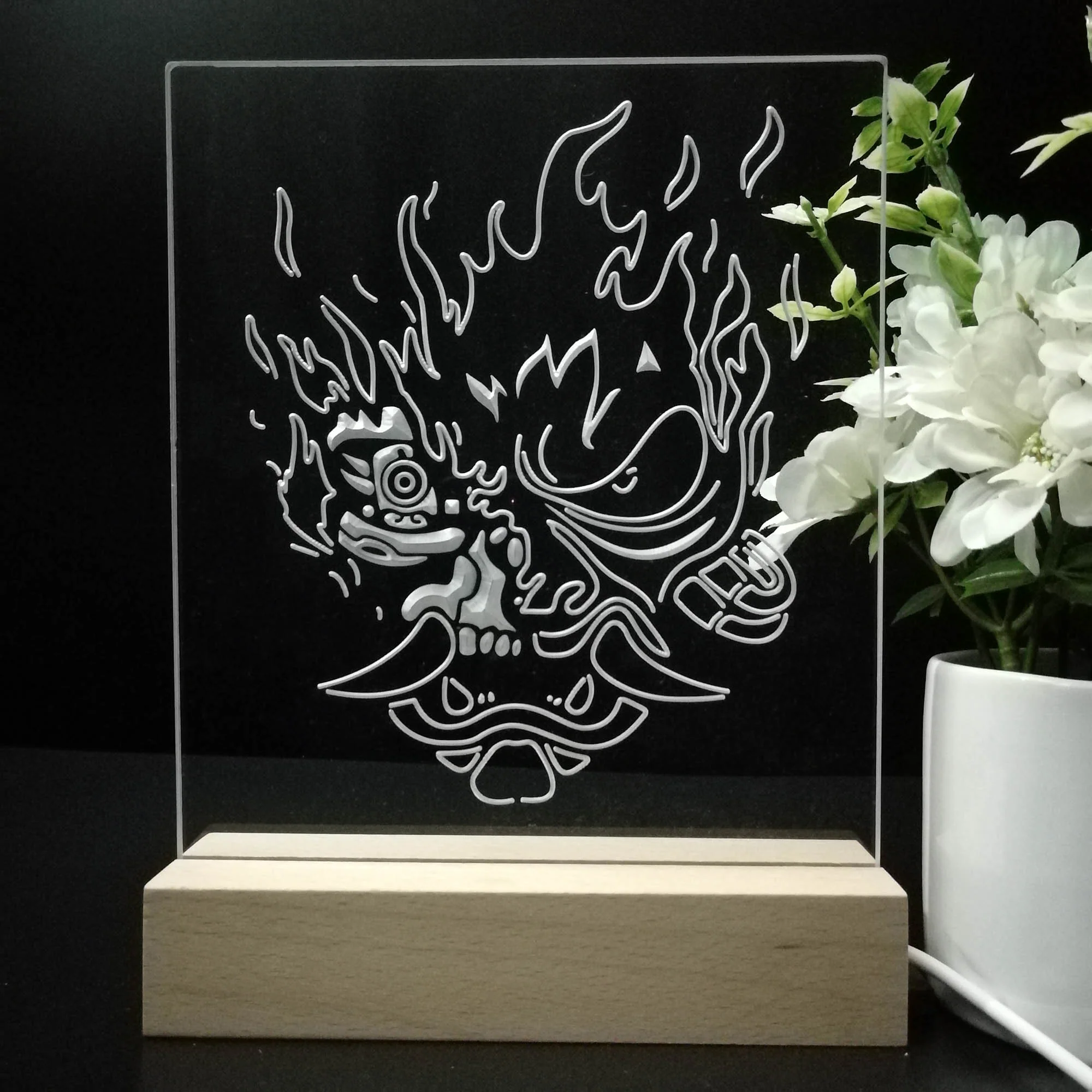 Cyberpunk 2077 Samurai Game Room LED Sign Lamp Display - Image 9