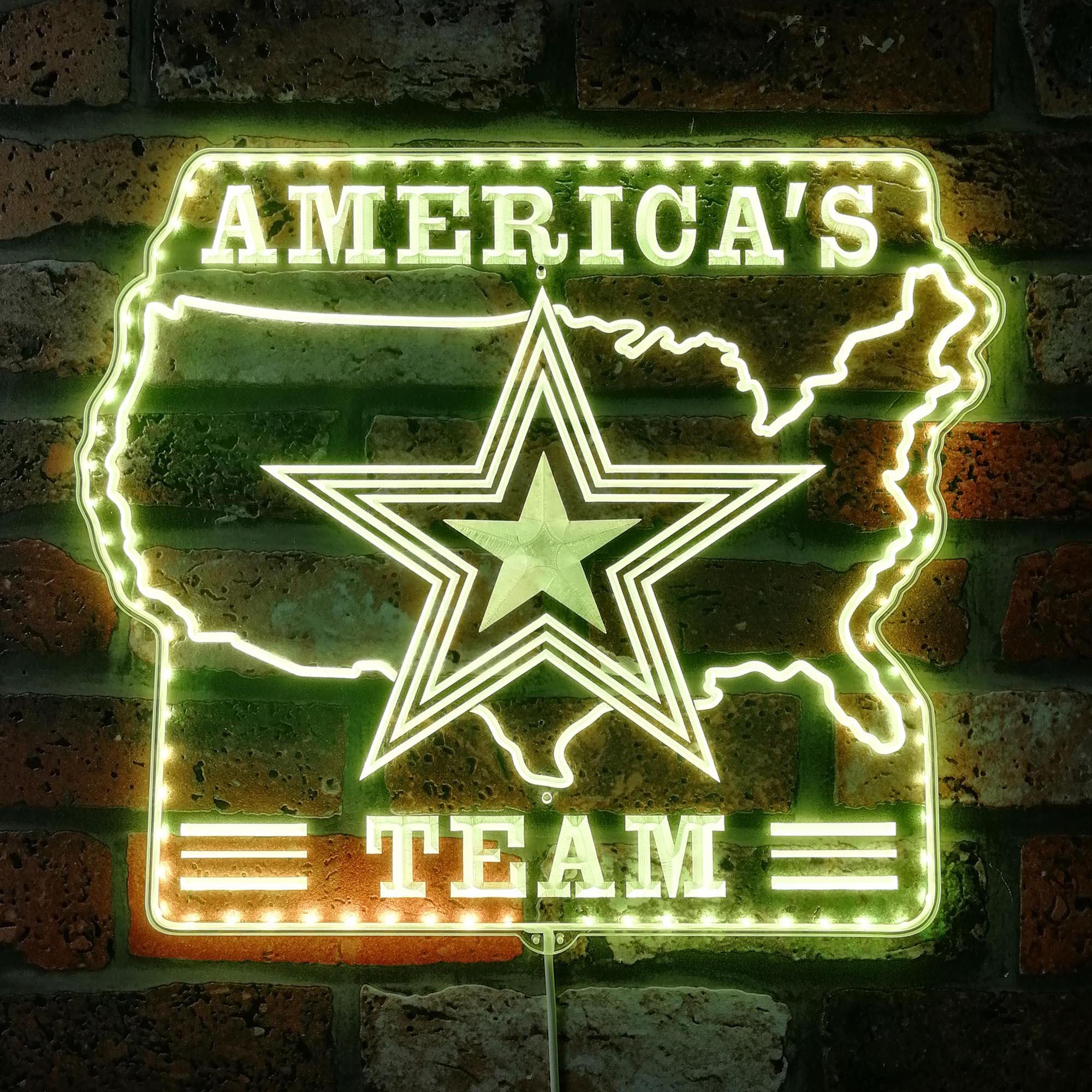 Dallas Cowboys Man Cave RGB Edge Lit LED Sign - Image 7
