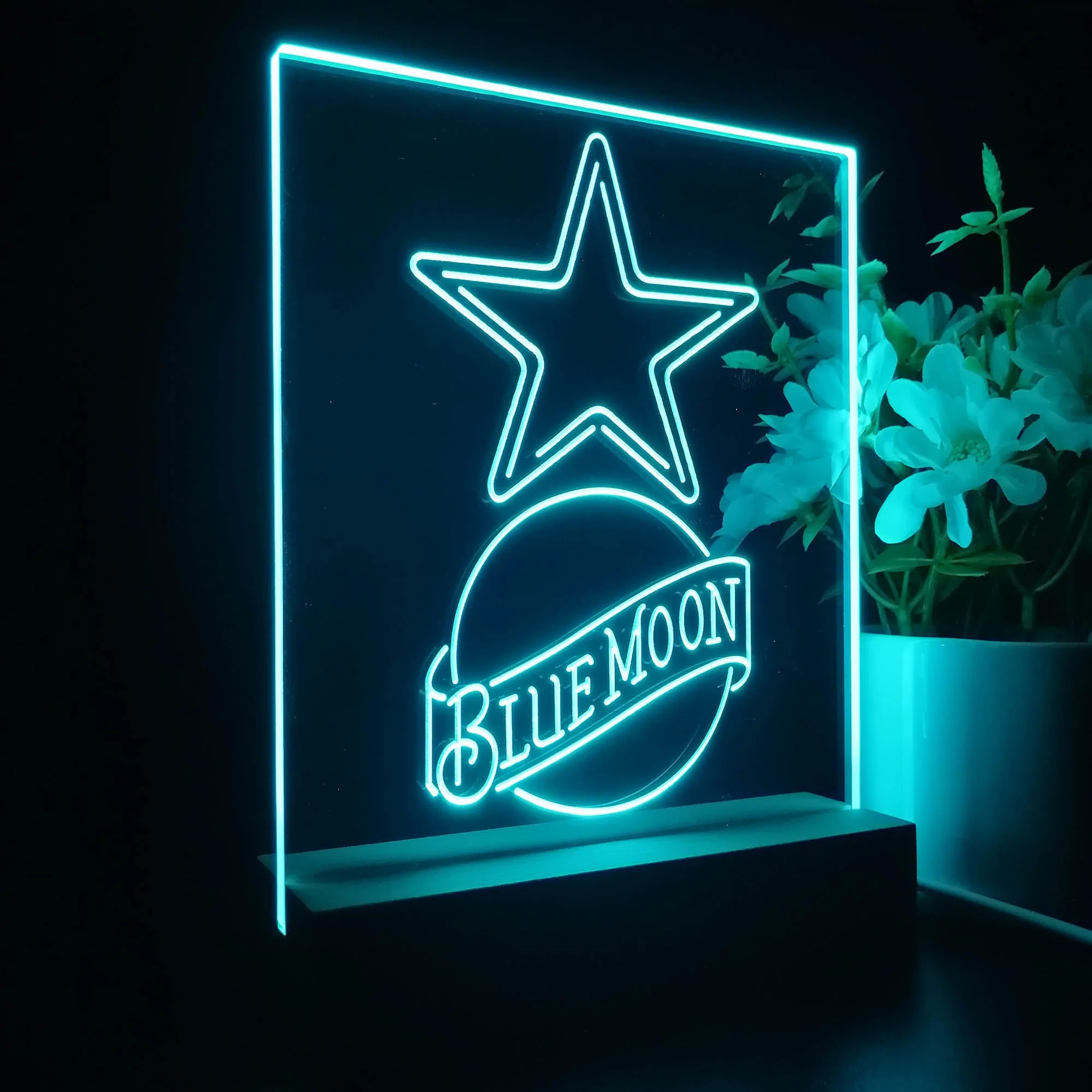 Dallas Cowboys Blue Moon Neon Sign Pub Bar Lamp - Image 5