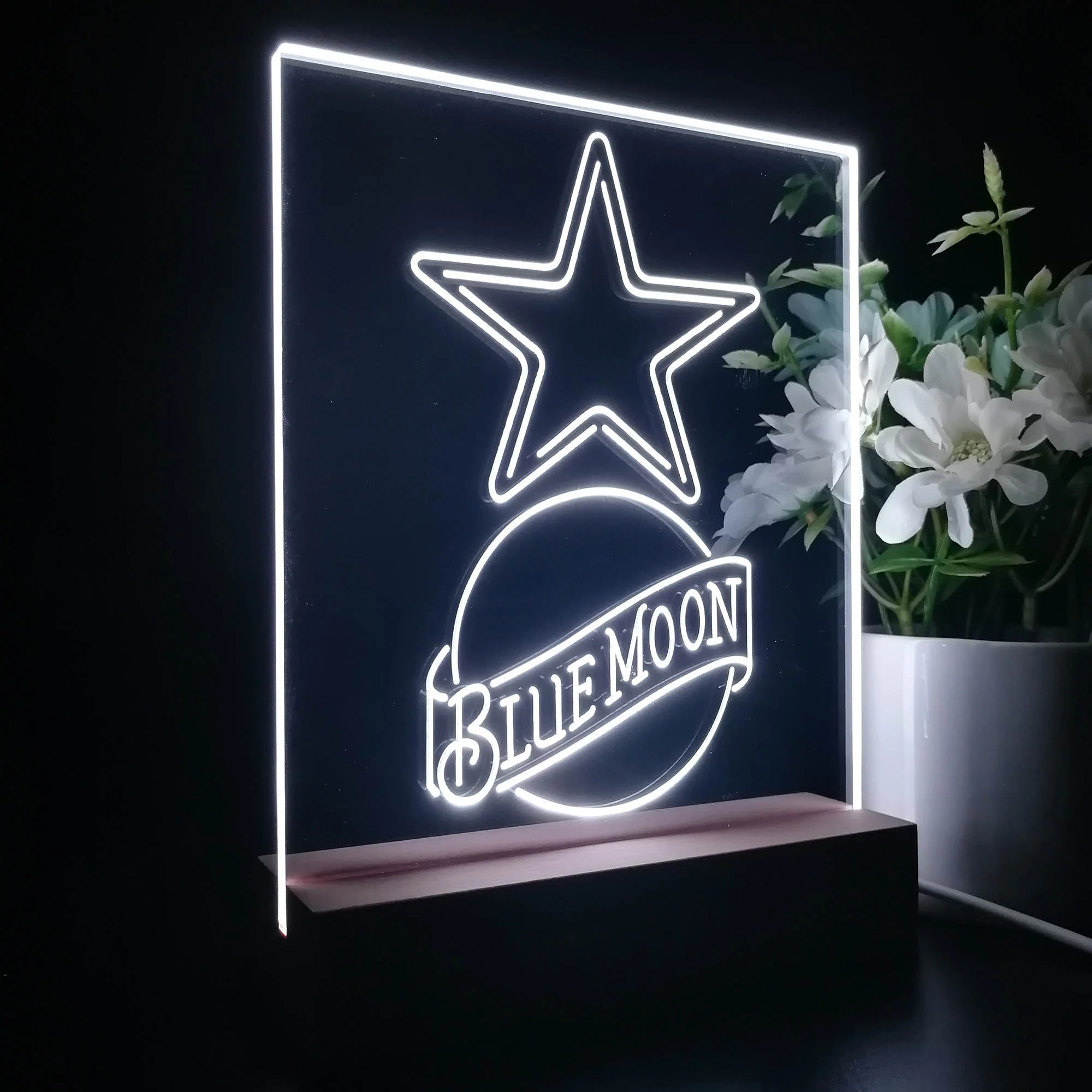 Dallas Cowboys Blue Moon Neon Sign Pub Bar Lamp - Image 7