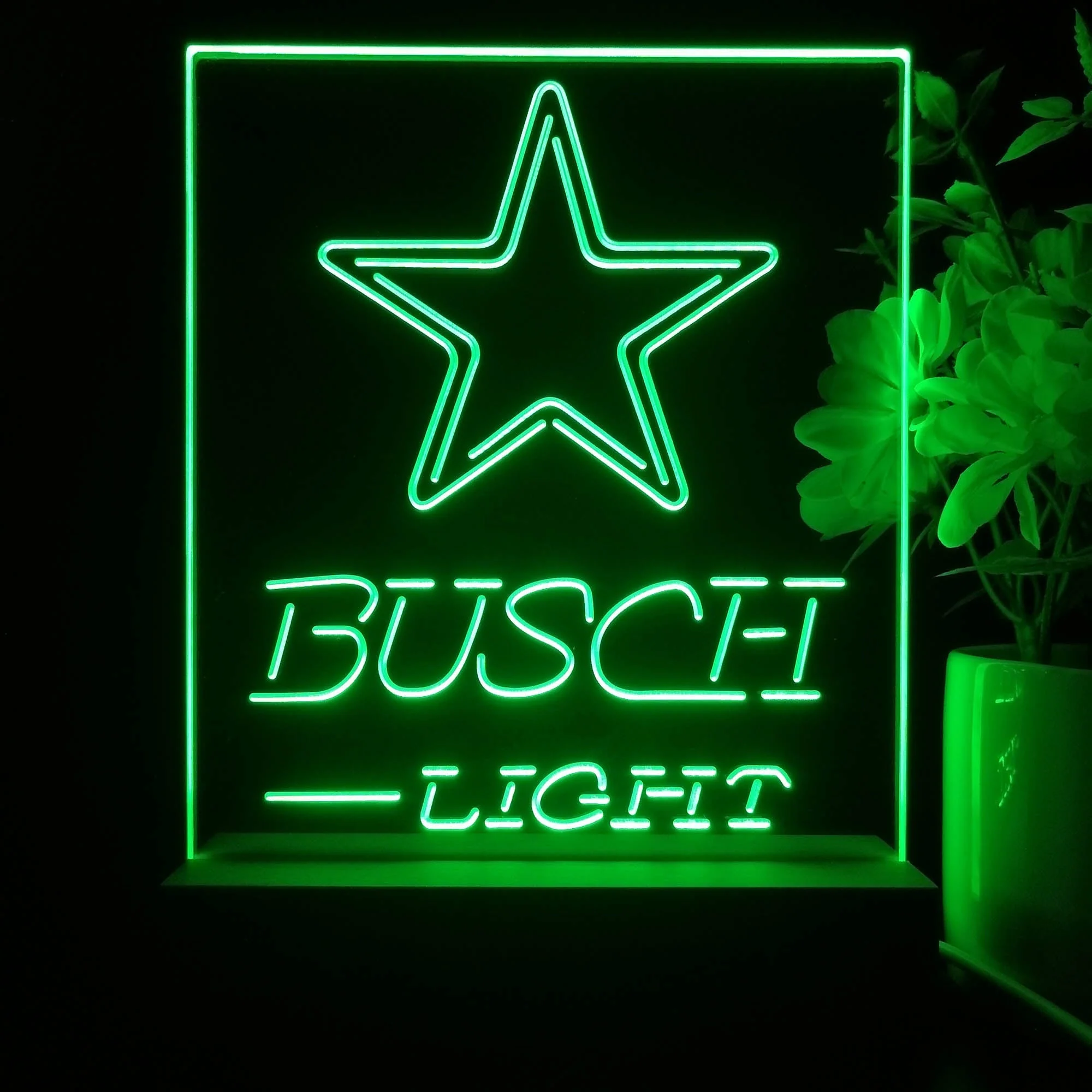 Dallas Cowboys Busch Light Neon Sign Pub Bar Lamp - Image 2