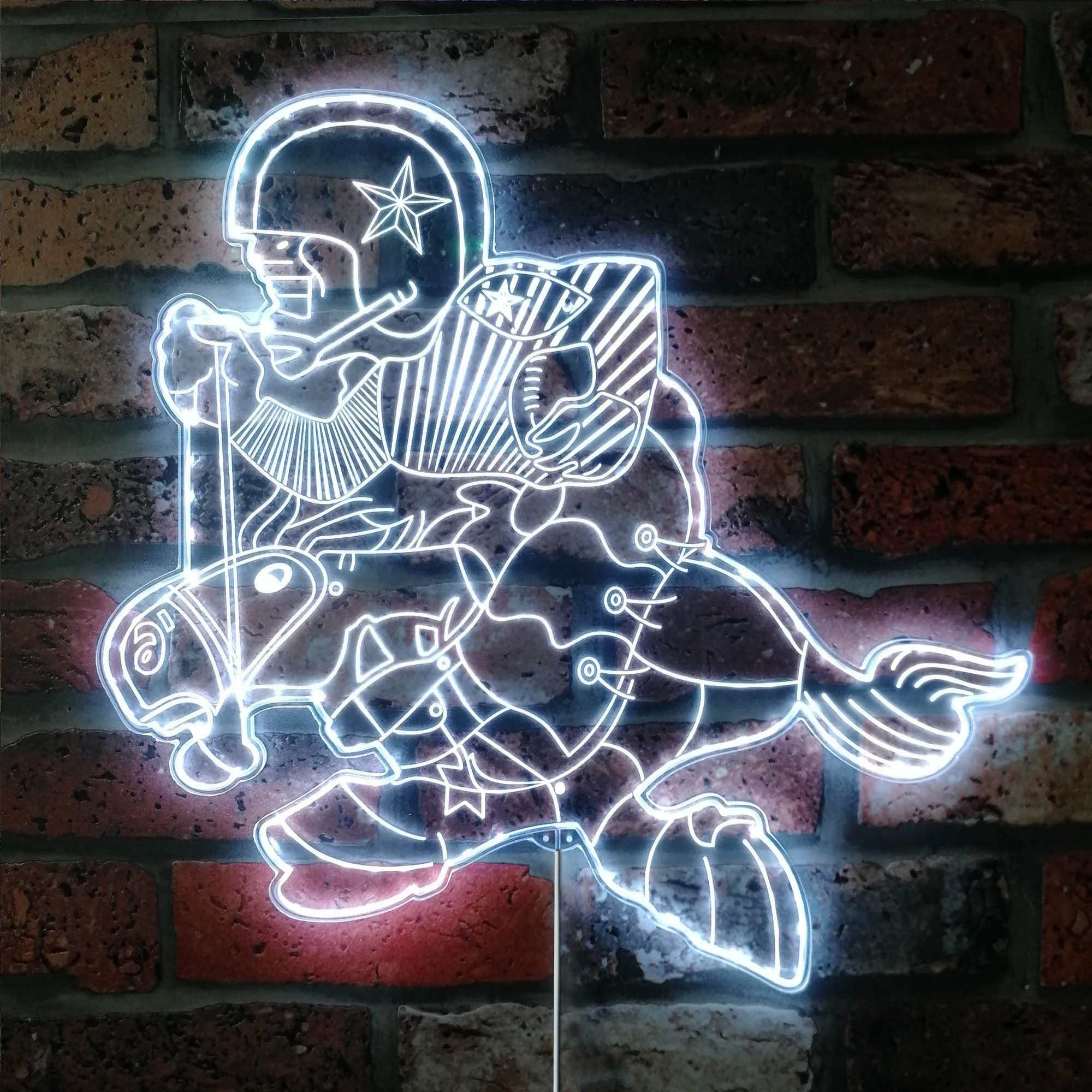 Dallas Cowboys Neon LED Sign with Dynamic RGB Colors - Image 5