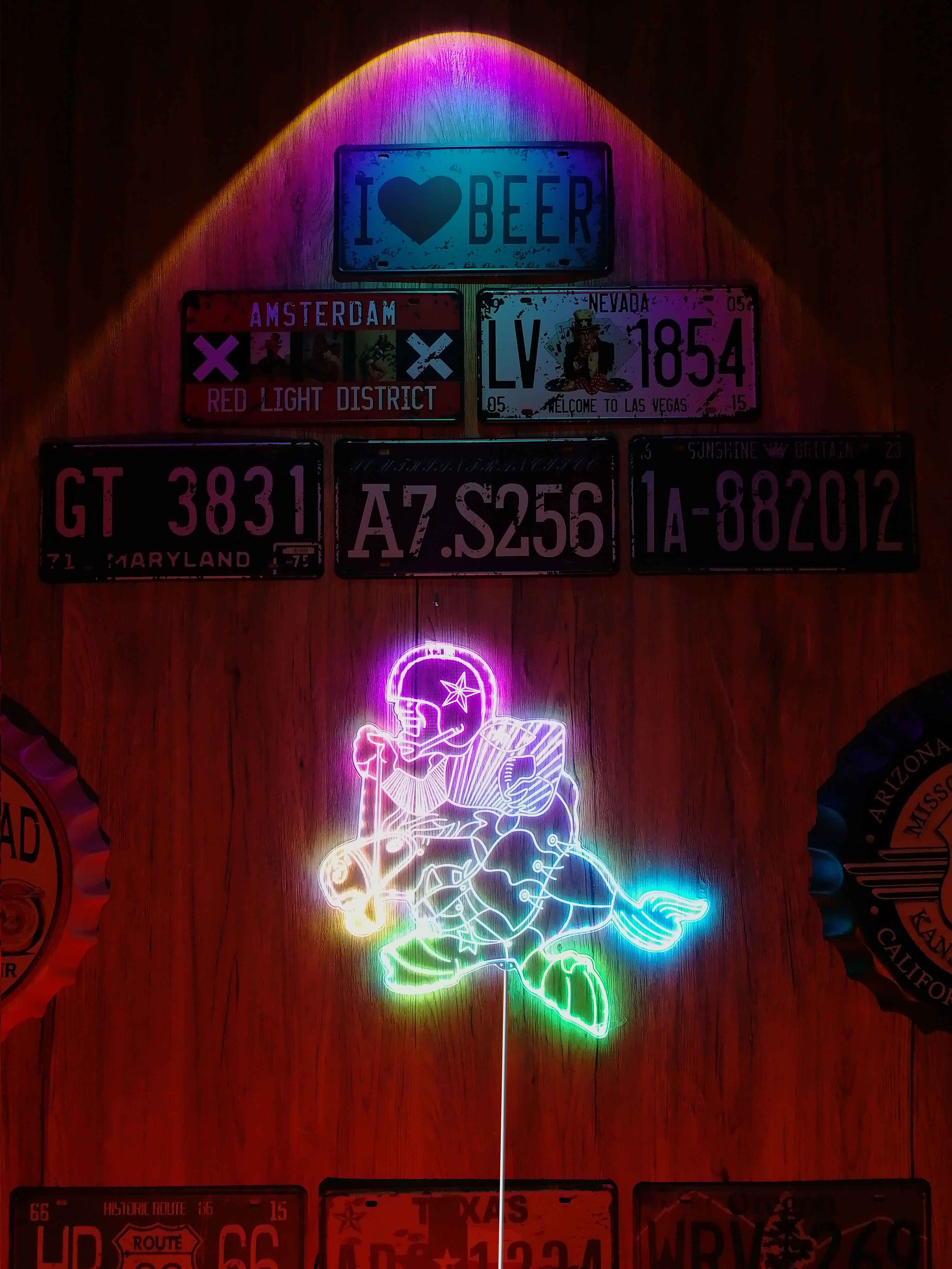 Dallas Cowboys Neon LED Sign with Dynamic RGB Colors - Image 8