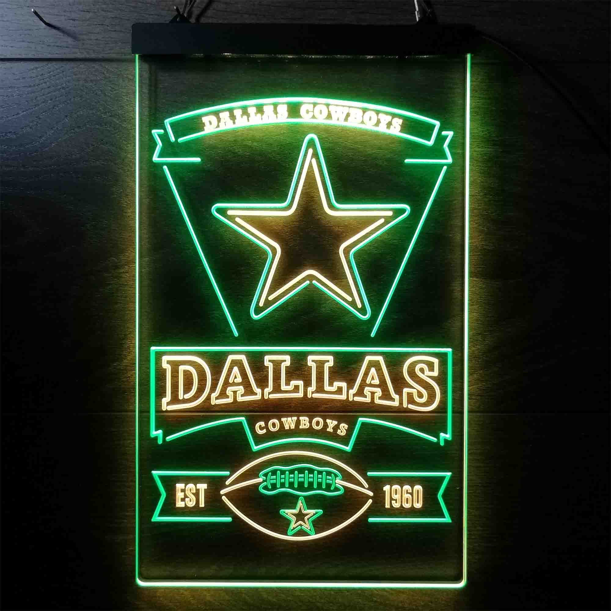 Dallas Cowboys Est. 1960 Neon-Like LED Sign - Image 4