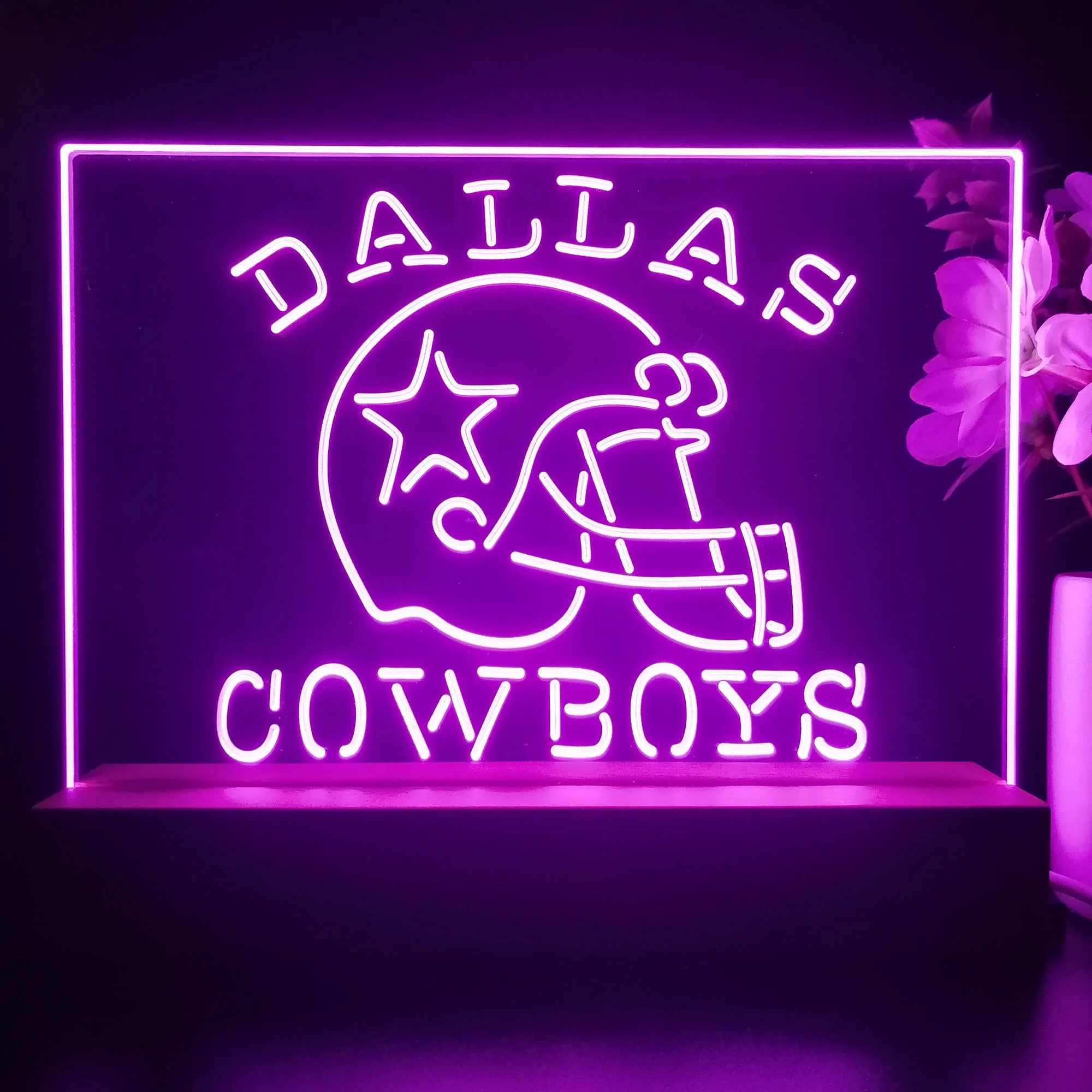 Dallas Cowboys 3D Night Light Desk Lamp Table Decoration - Image 3