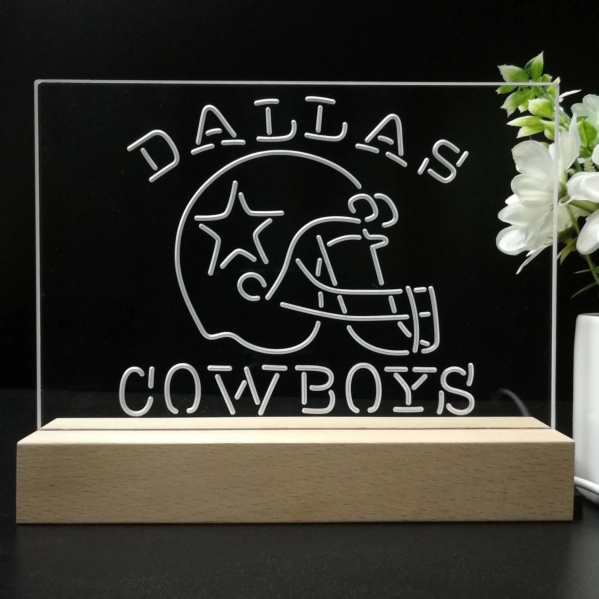 Dallas Cowboys 3D Night Light Desk Lamp Table Decoration - Image 8