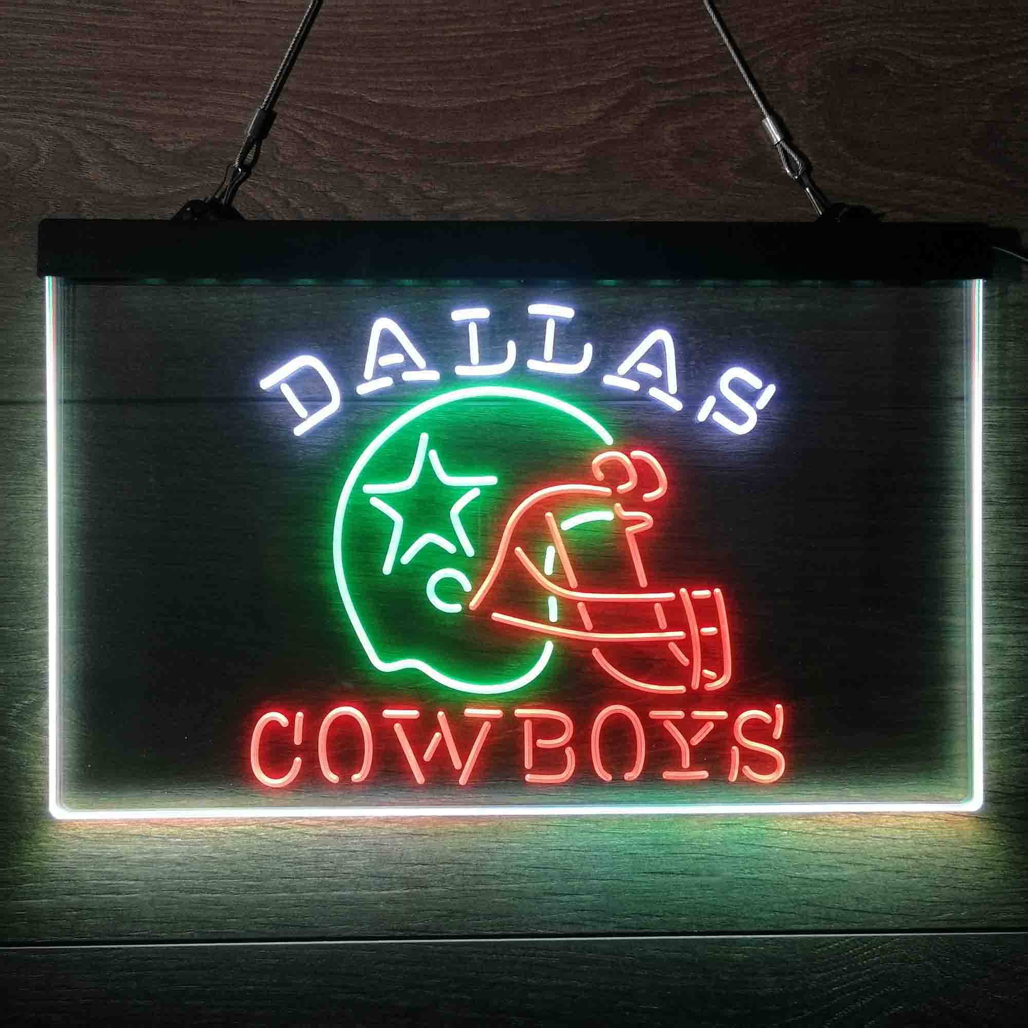 Dallas Cowboys Helmet Neon LED Sign - Image 3