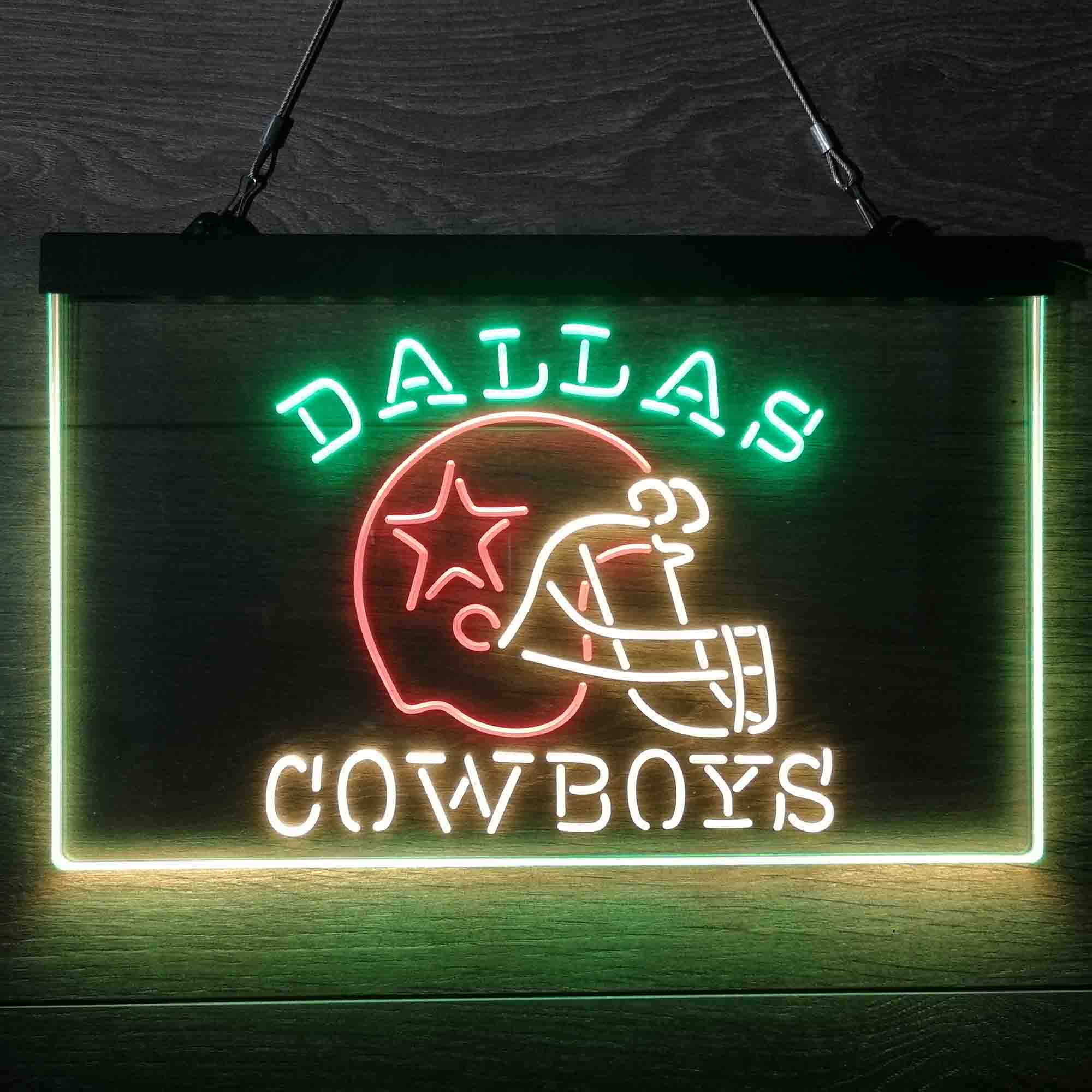Dallas Cowboys Helmet Neon LED Sign - Image 4