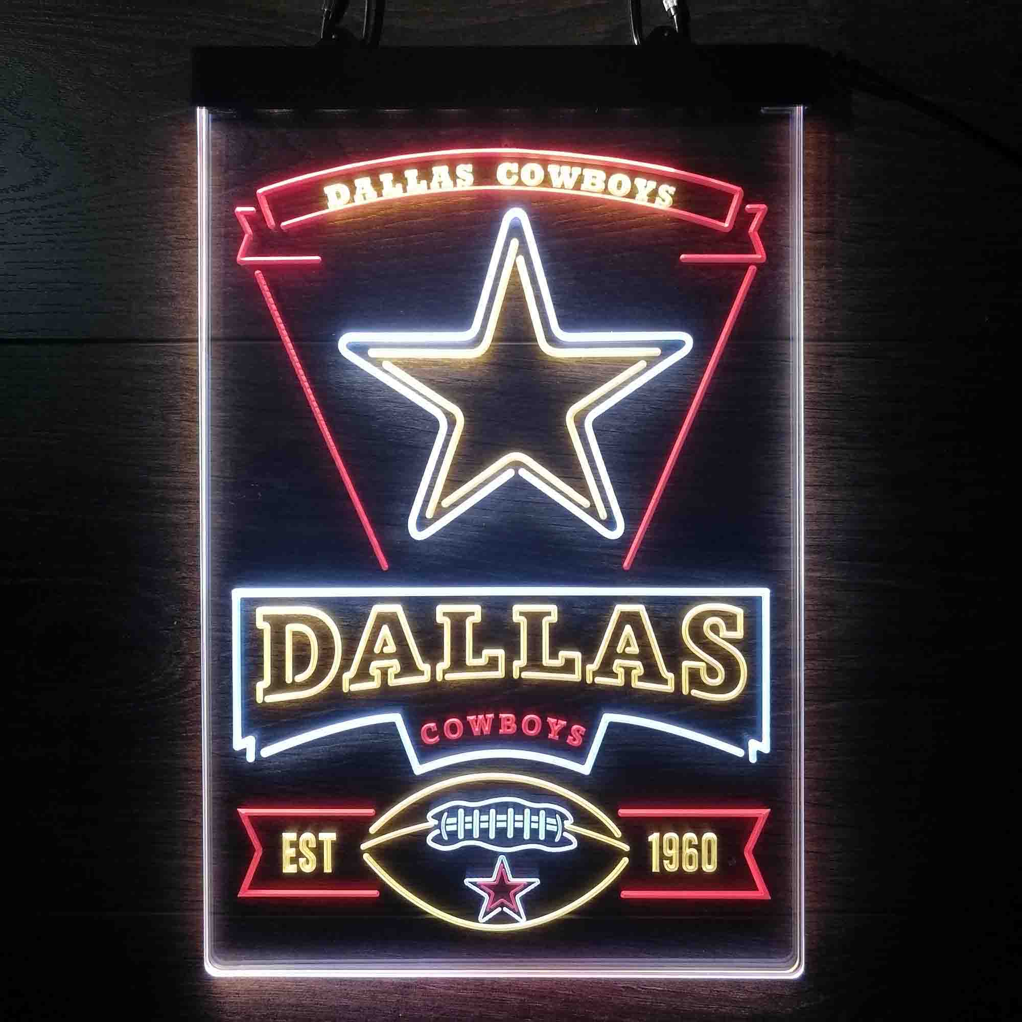 Dallas Cowboys Neon LED Sign 3 Colors