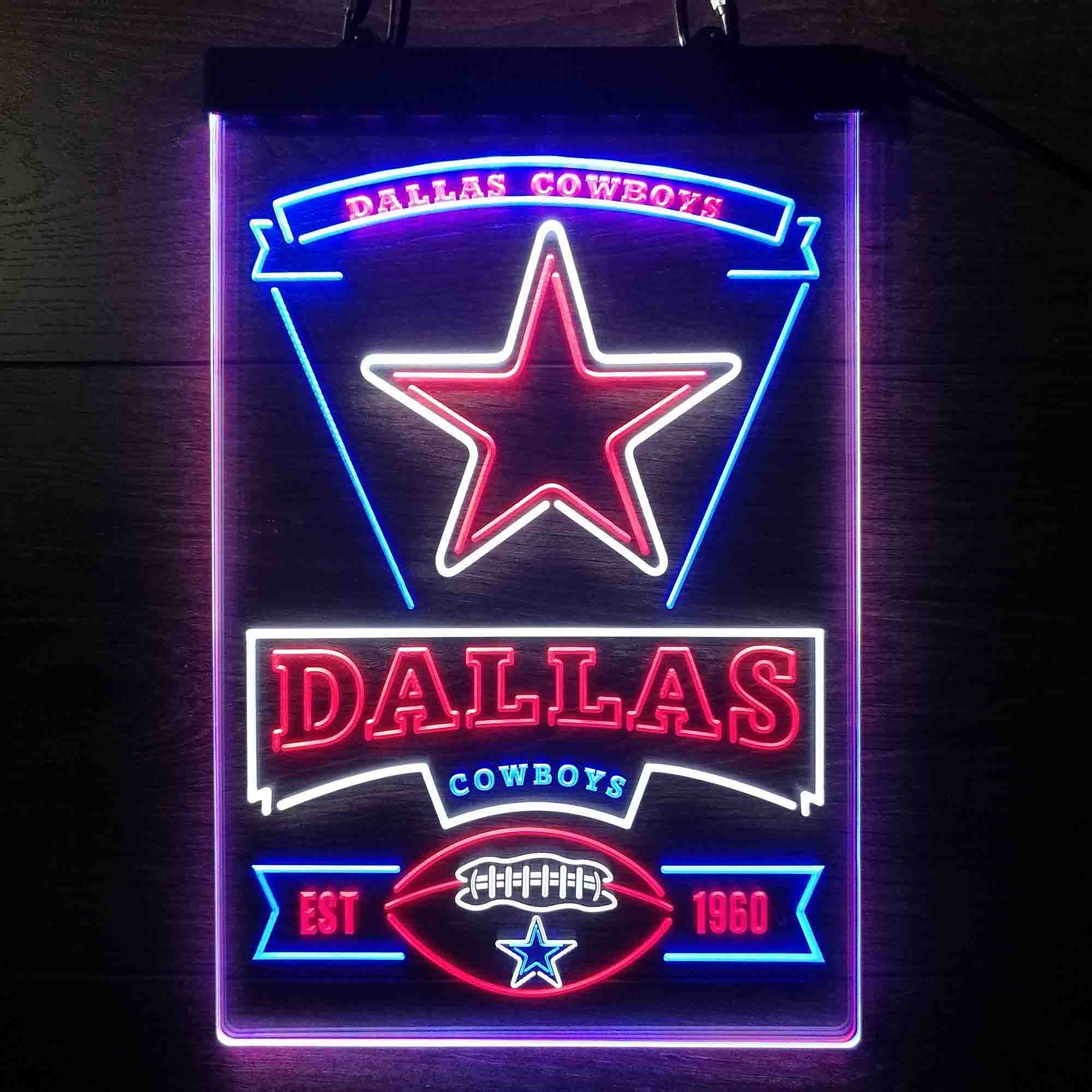 Dallas Cowboys Neon LED Sign 3 Colors - Image 2