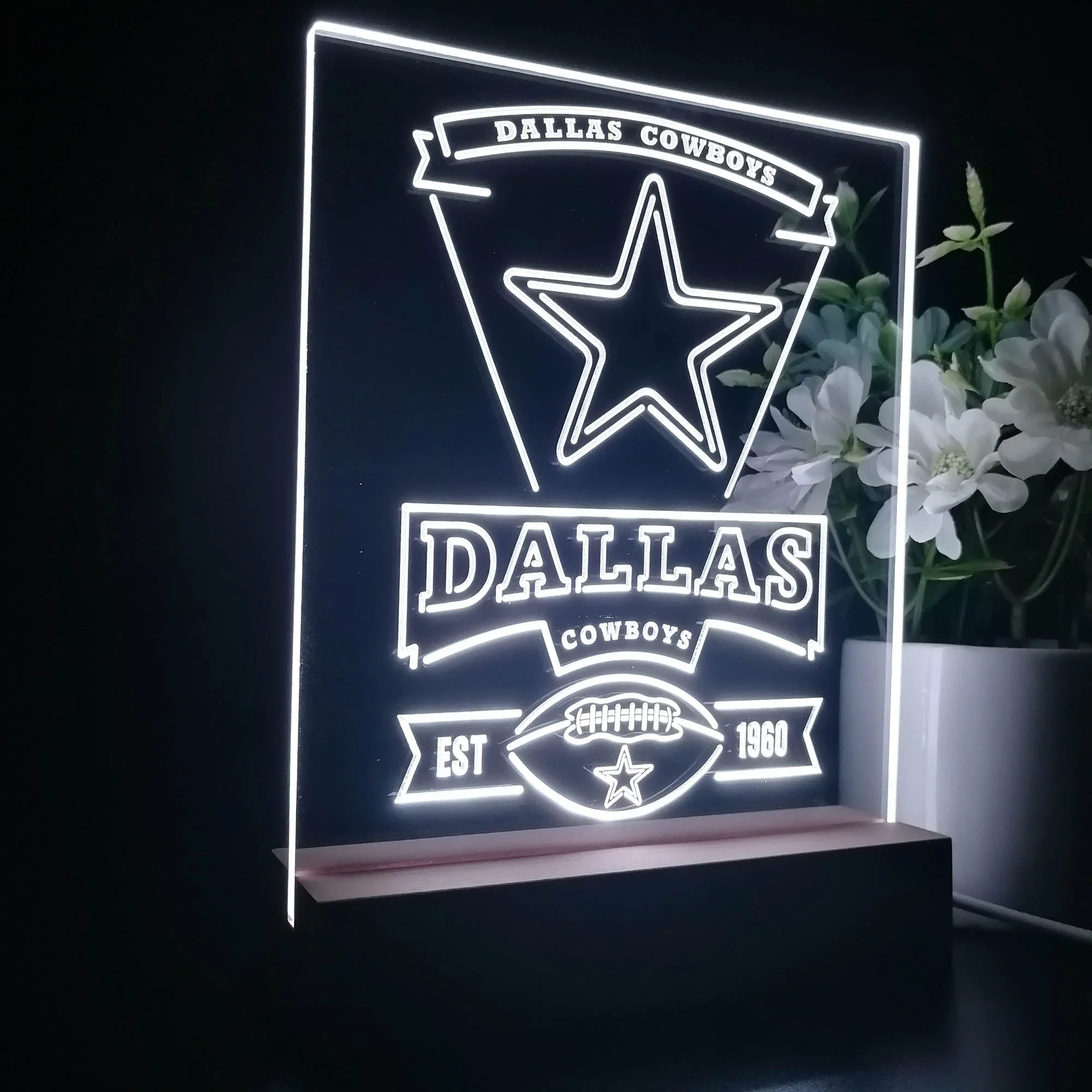Dallas Cowboys Souvenir Neon Sign Pub Bar Lamp - Image 7