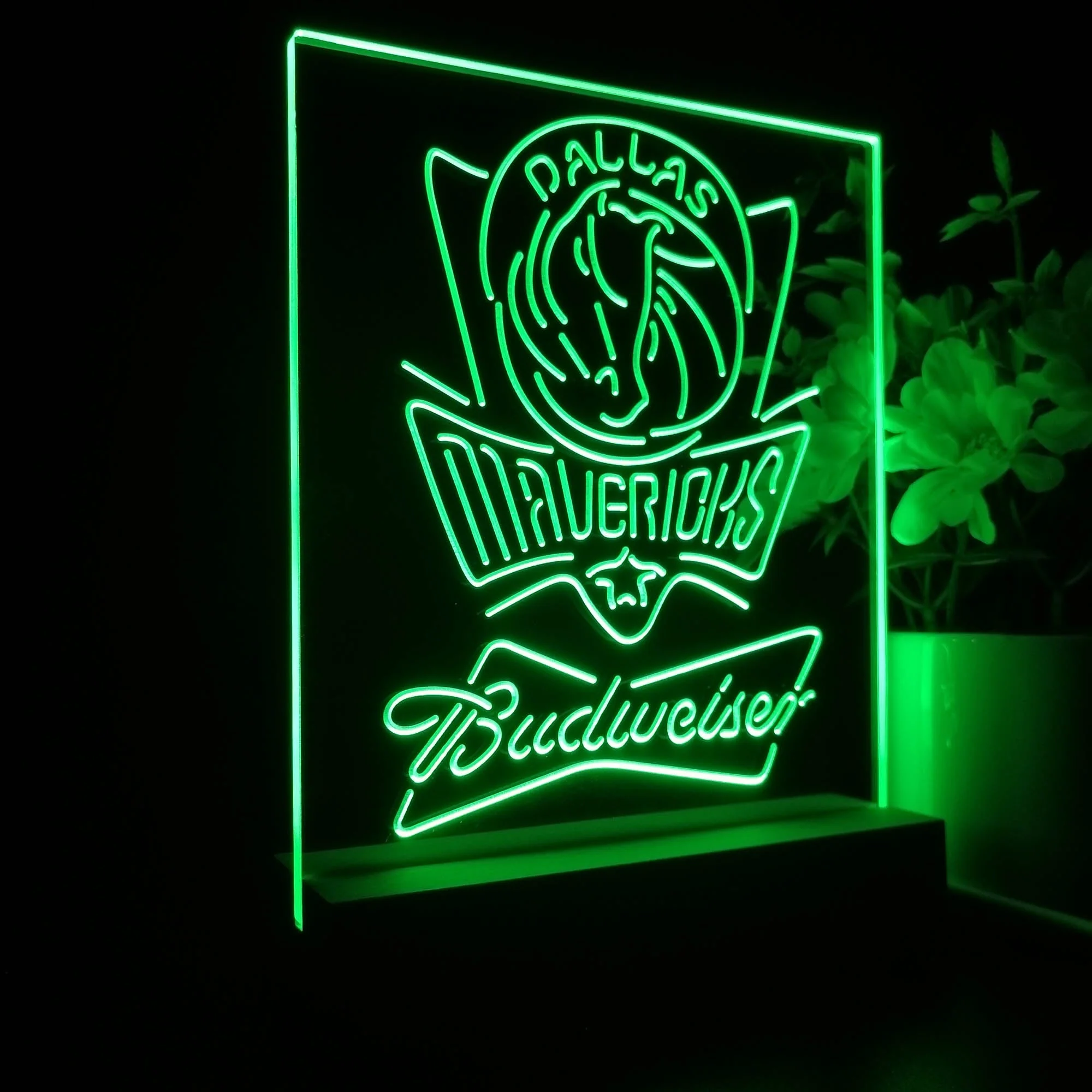 Dallas Mavericks Budweiser Neon Sign Pub Bar Lamp - Image 6