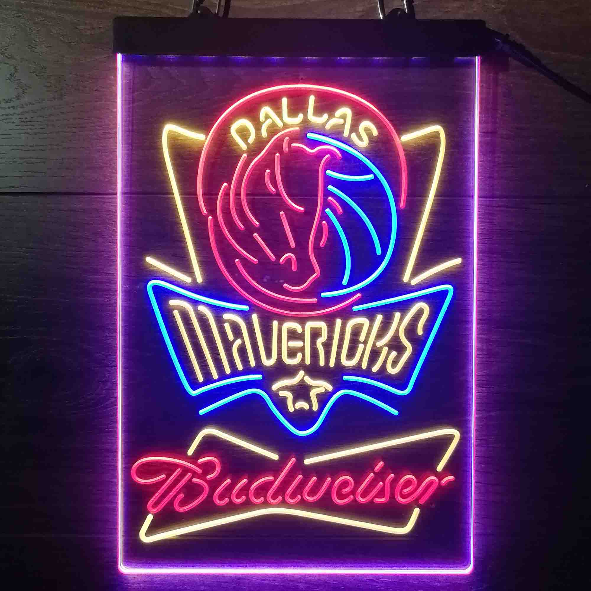 Dallas Mavericks Nba Budweiser Neon LED Sign 3 Colors - Image 12