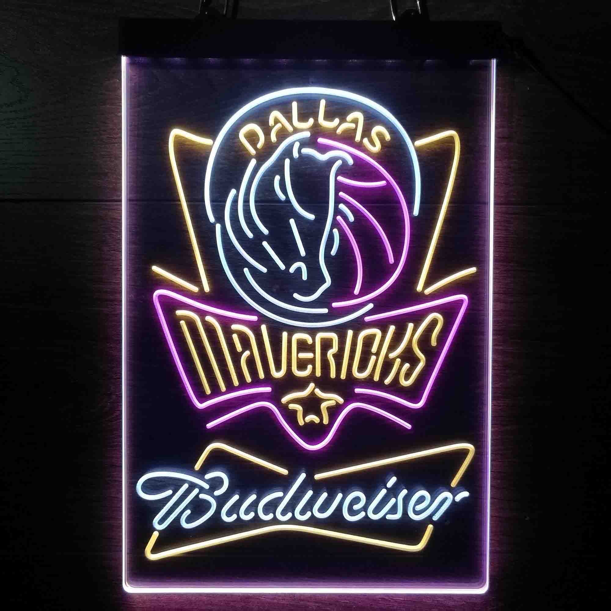 Dallas Mavericks Nba Budweiser Neon LED Sign 3 Colors - Image 13