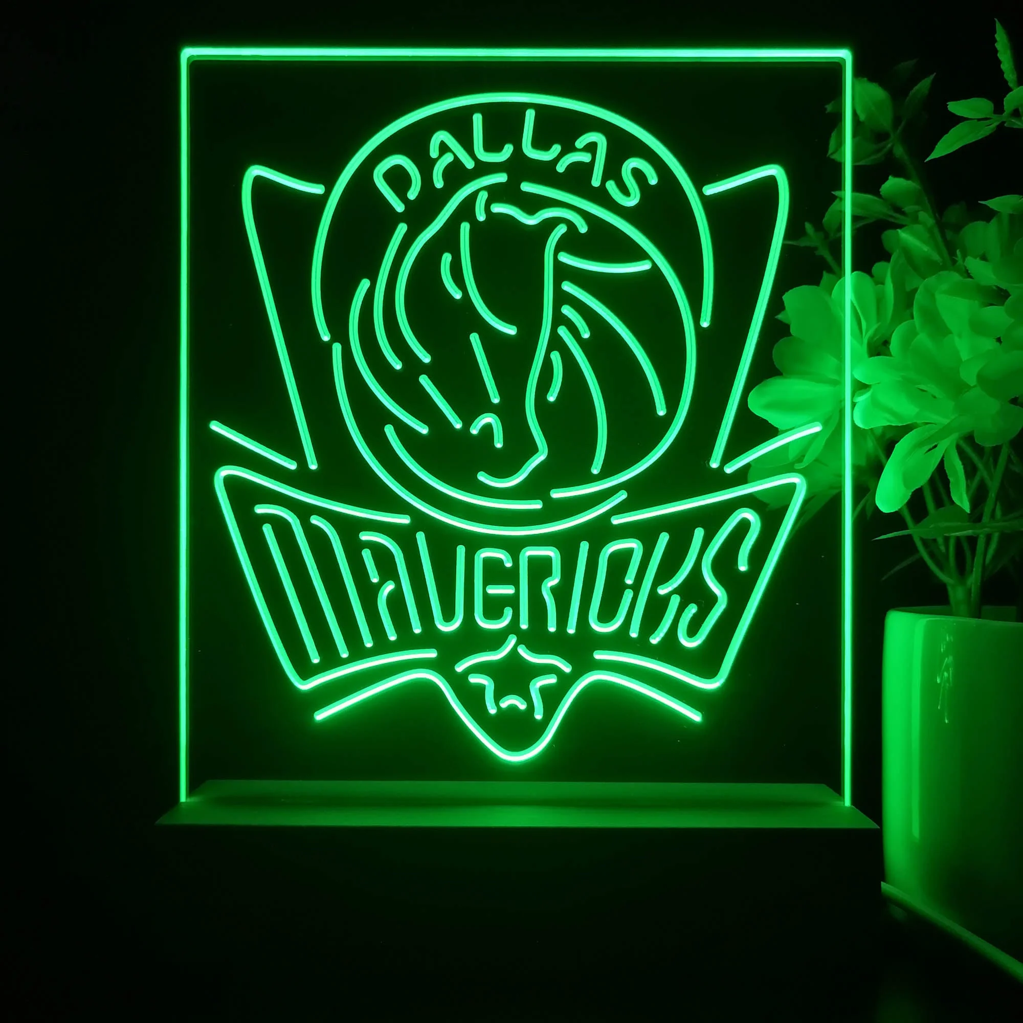 Dallas Mavericks Night Light Neon Pub Bar Lamp - Image 3